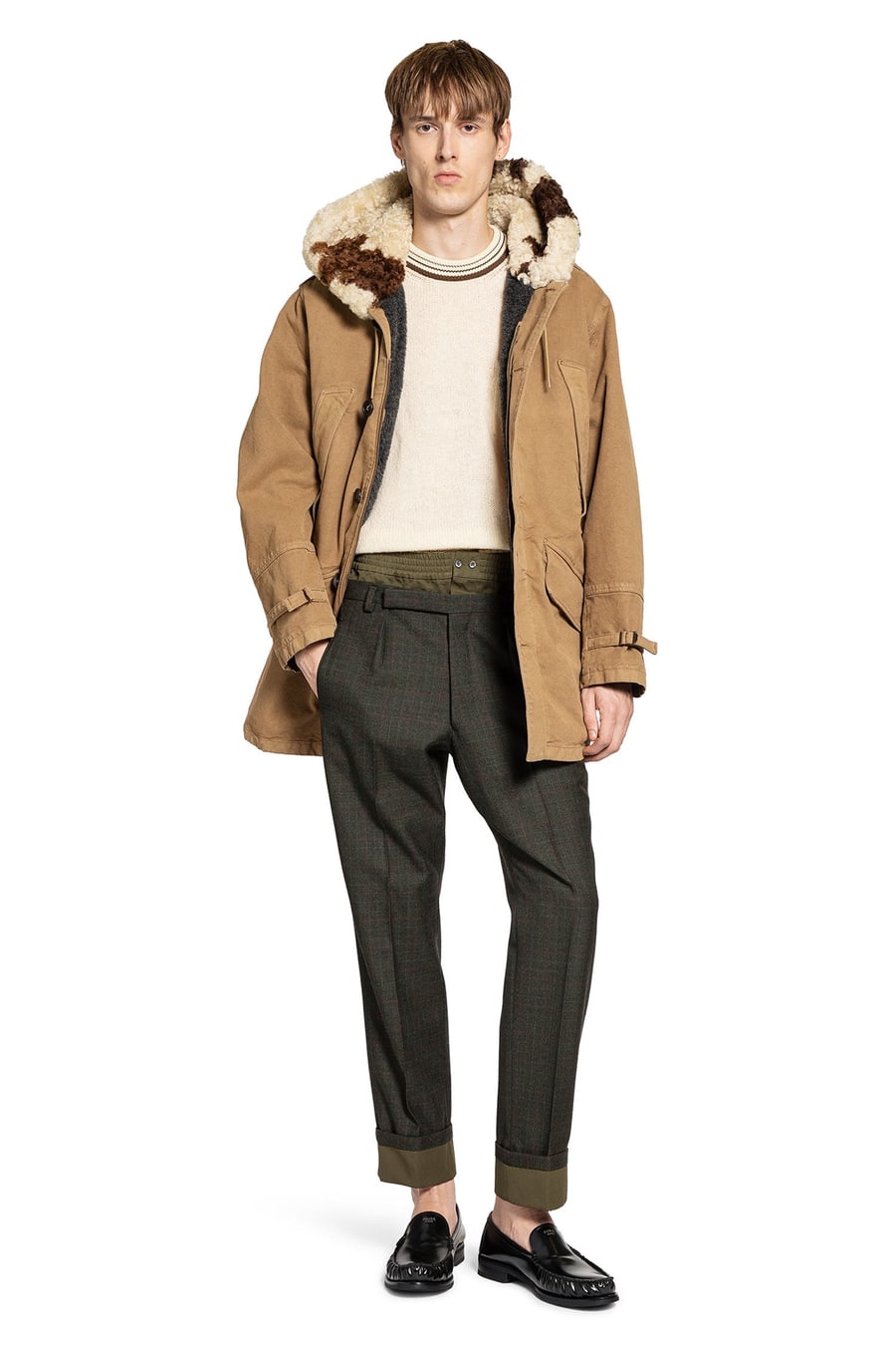 Prada Check Wool Trousers, view 5