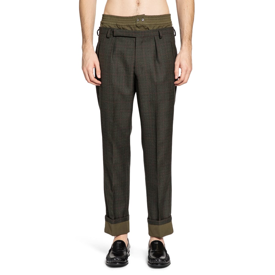 Prada Check Wool Trousers, view 6