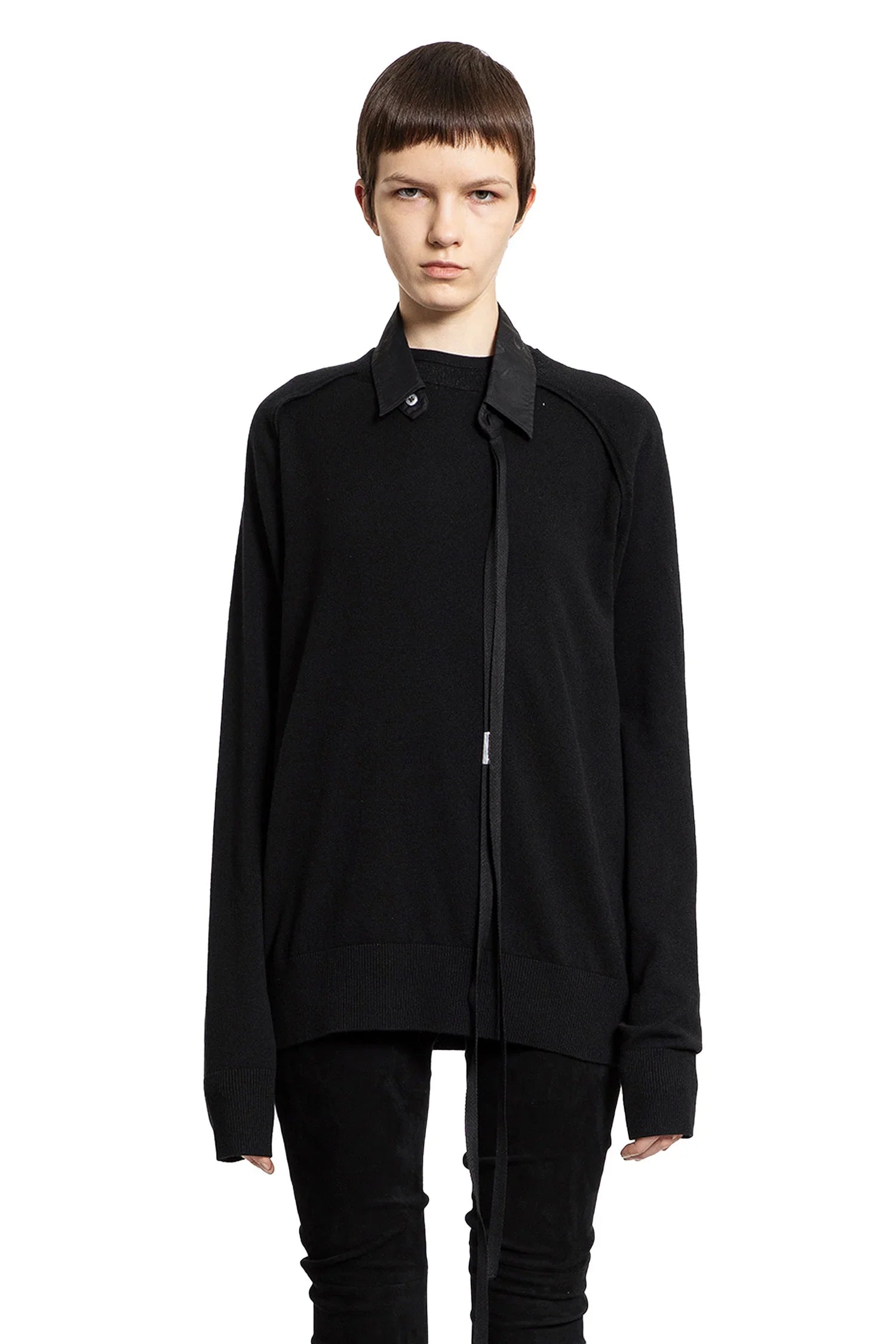 Ann Demeulemeester Ulu Sweater in Wool Cashmere Flannel Knit