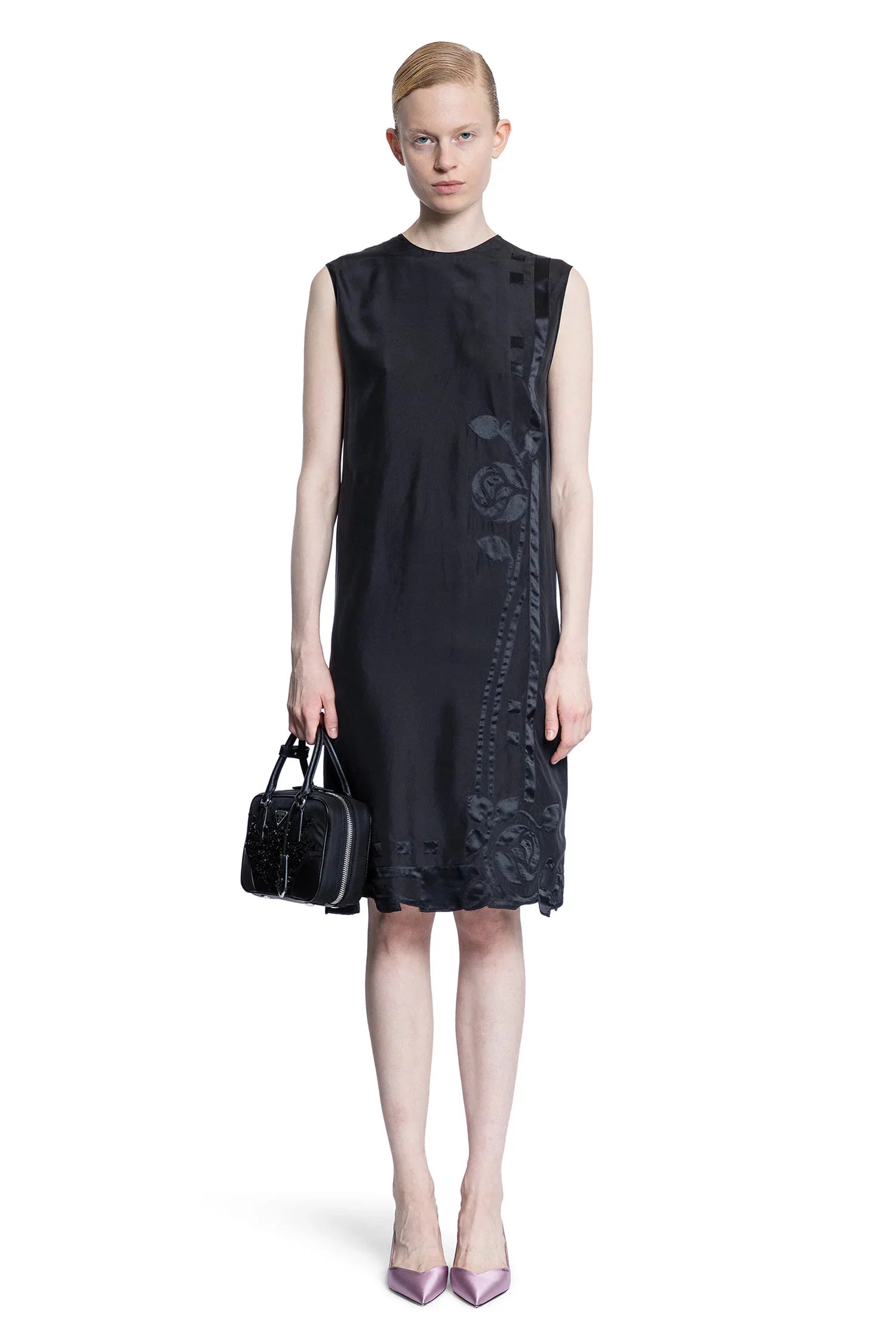Prada Habotai Embroidery Dress