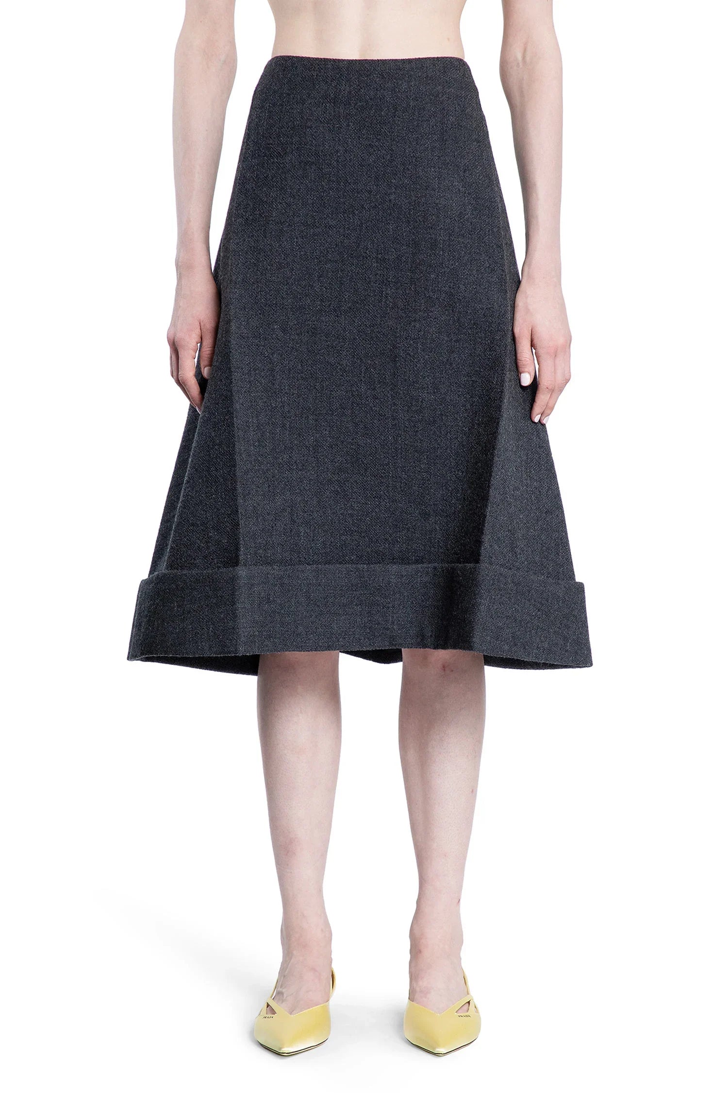 Prada Vintage-look rush stitch midi-skirt, view 2