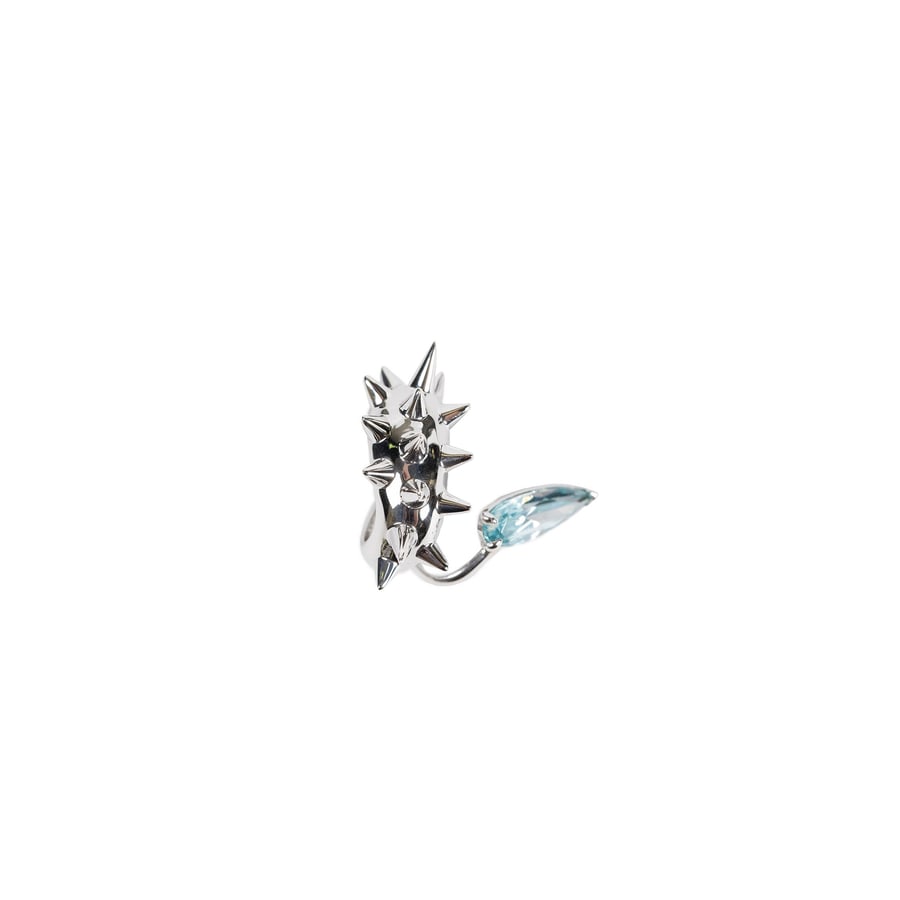 ALAN CROCETTI Mini Spike Alien Aqua Ear Cuff, view 3