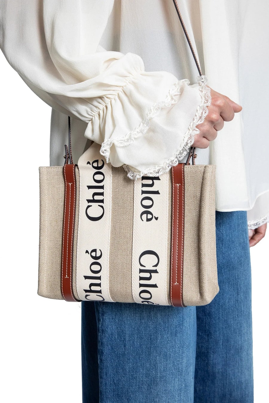 Chloé Small Woody Tote Bag, view 5