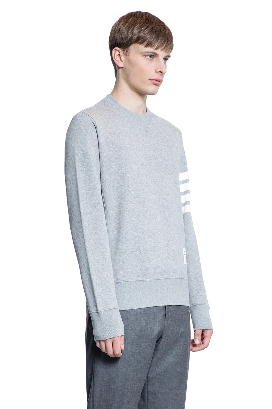Thom Browne Loopback Jersey 4-Bar Sweatshirt, view 3