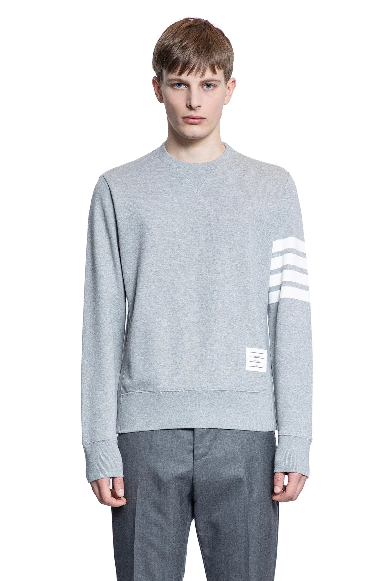 Thom Browne Loopback Jersey 4-Bar Sweatshirt, view 2