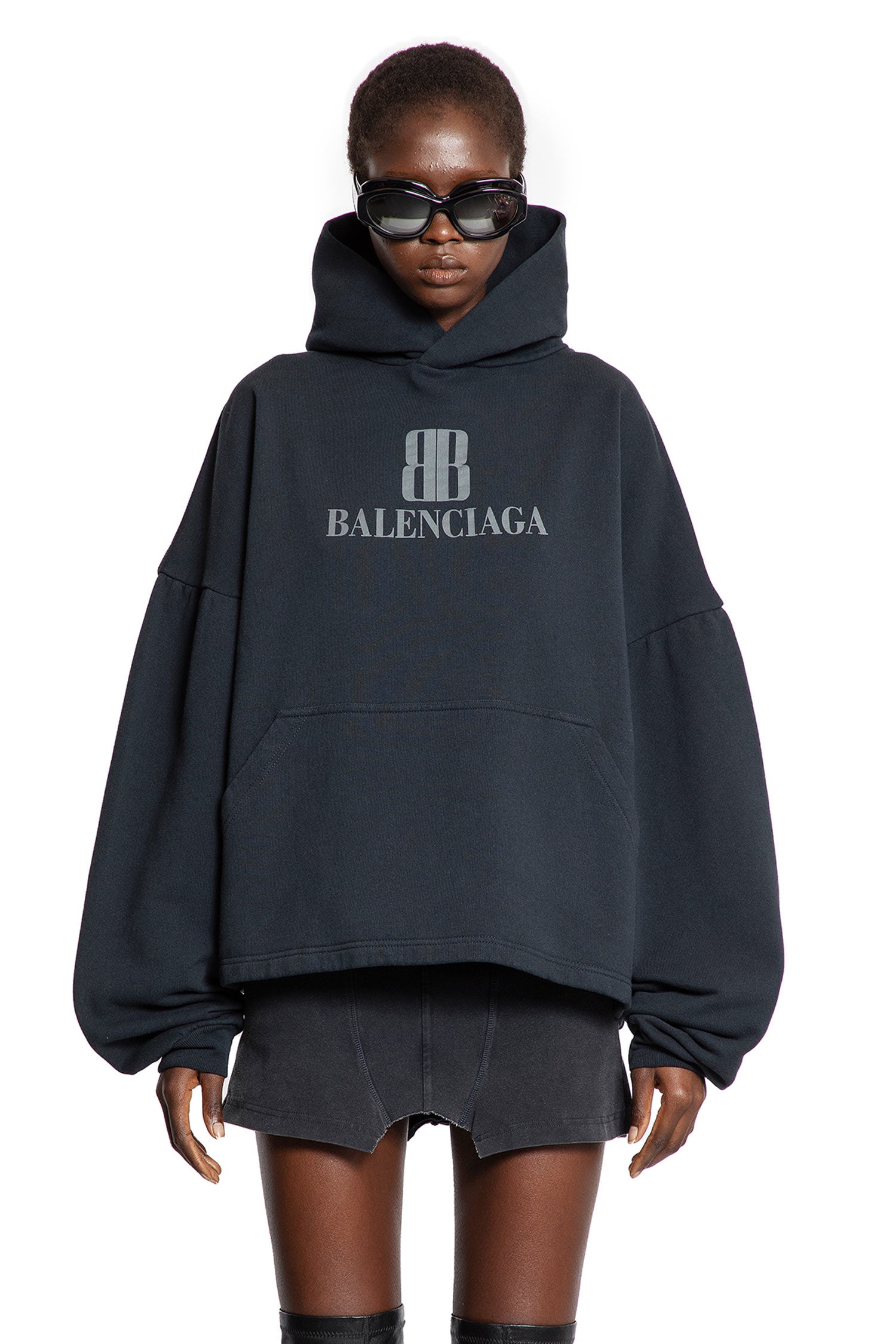 Balenciaga Nano BB Cropped Hoodie, view 2