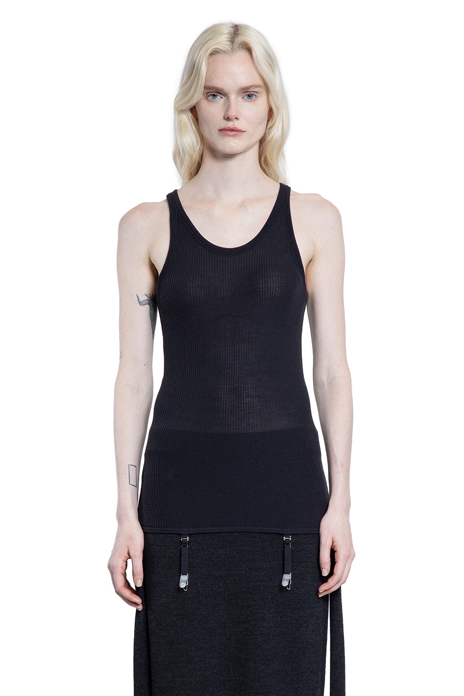 Lemaire Sleeveless Tank Top with Suspenders, view 2