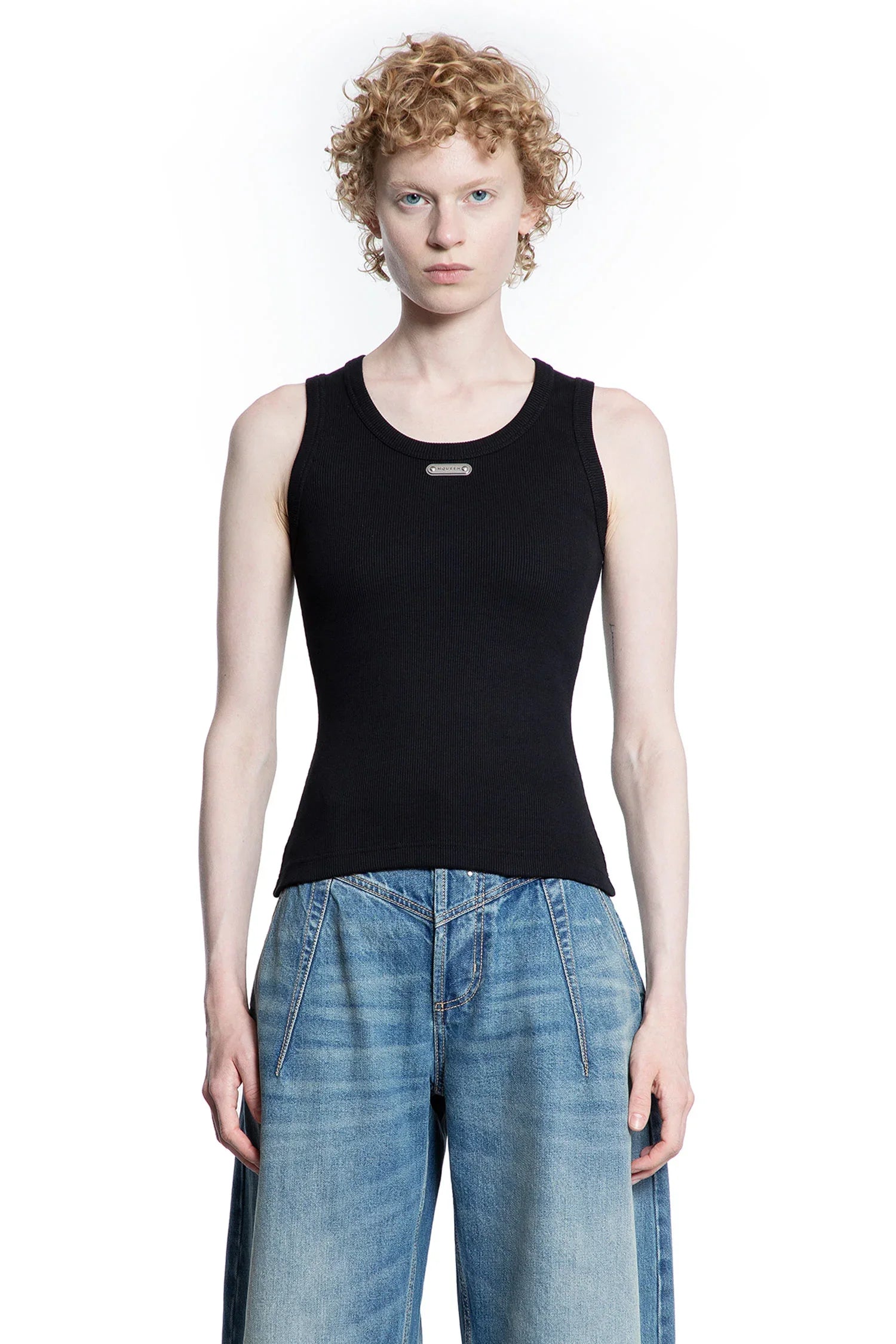MCQUEEN MCqueen  Placket Tank Top, view 2