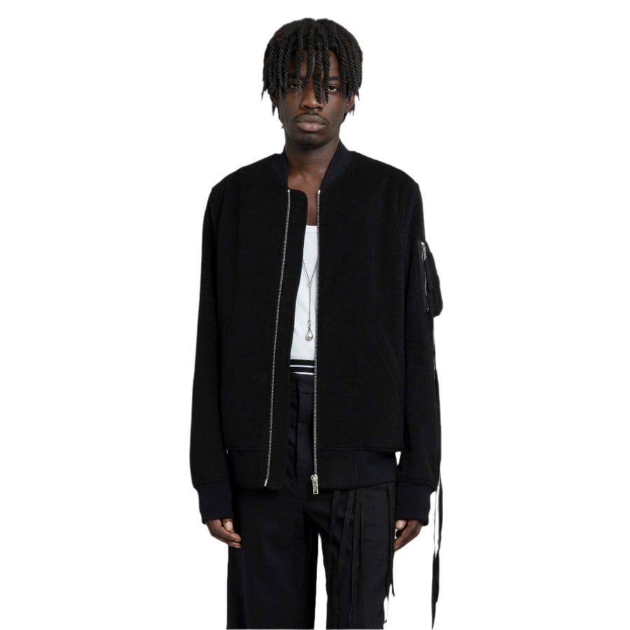Ann Demeulemeester Dries Wool Felt Bomber, view 6