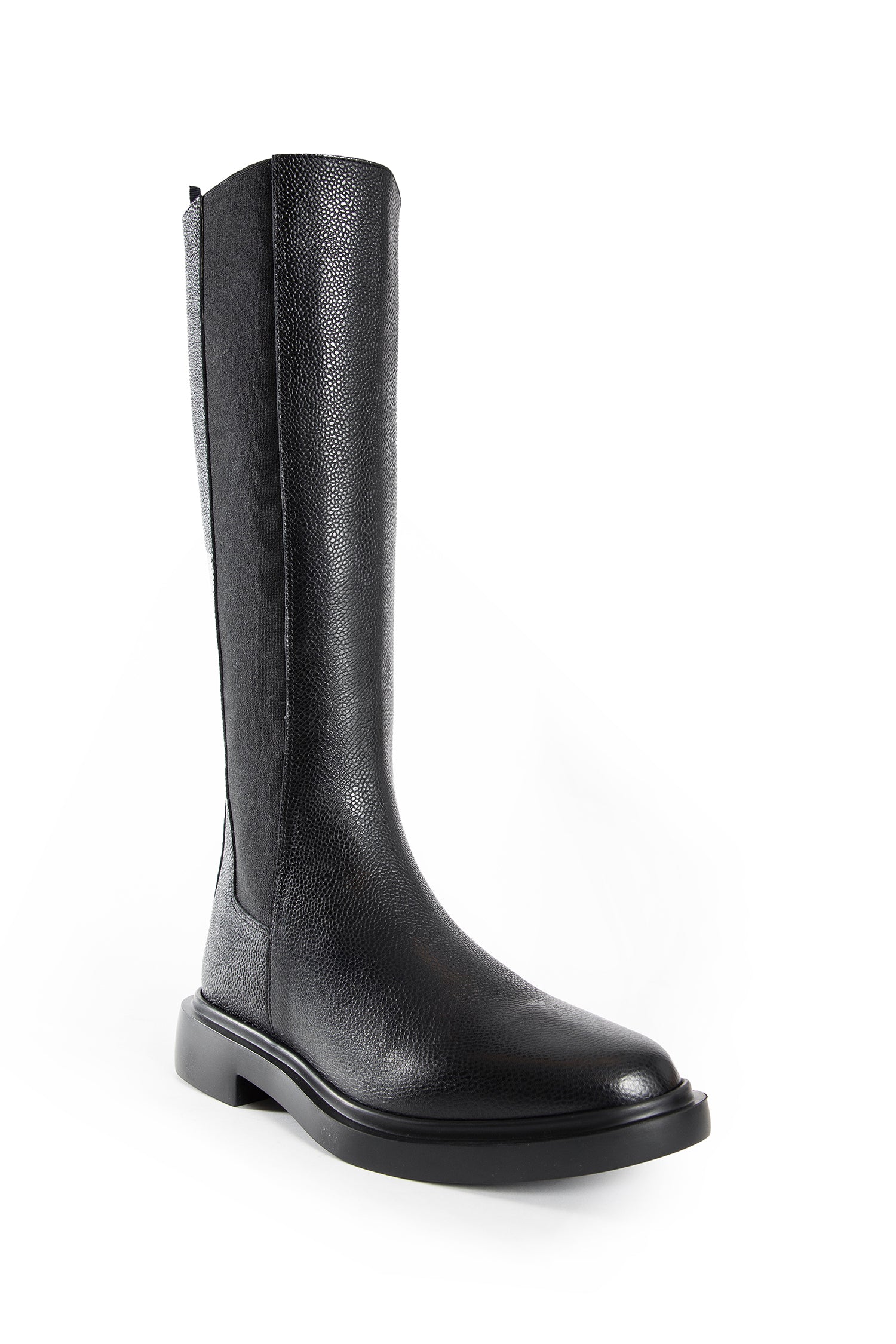 Thom Browne Pebble Grain 4-Bar Knee High Chelsea Boots, view 2