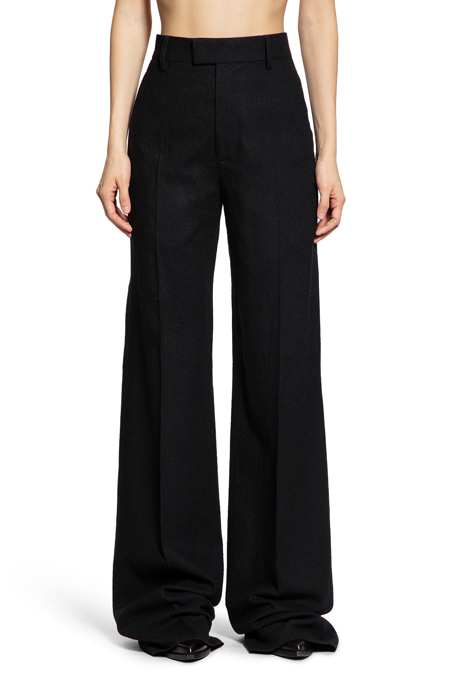 Ann Demeulemeester Brushed Wool Maaike Flared Leg Trousers, view 2