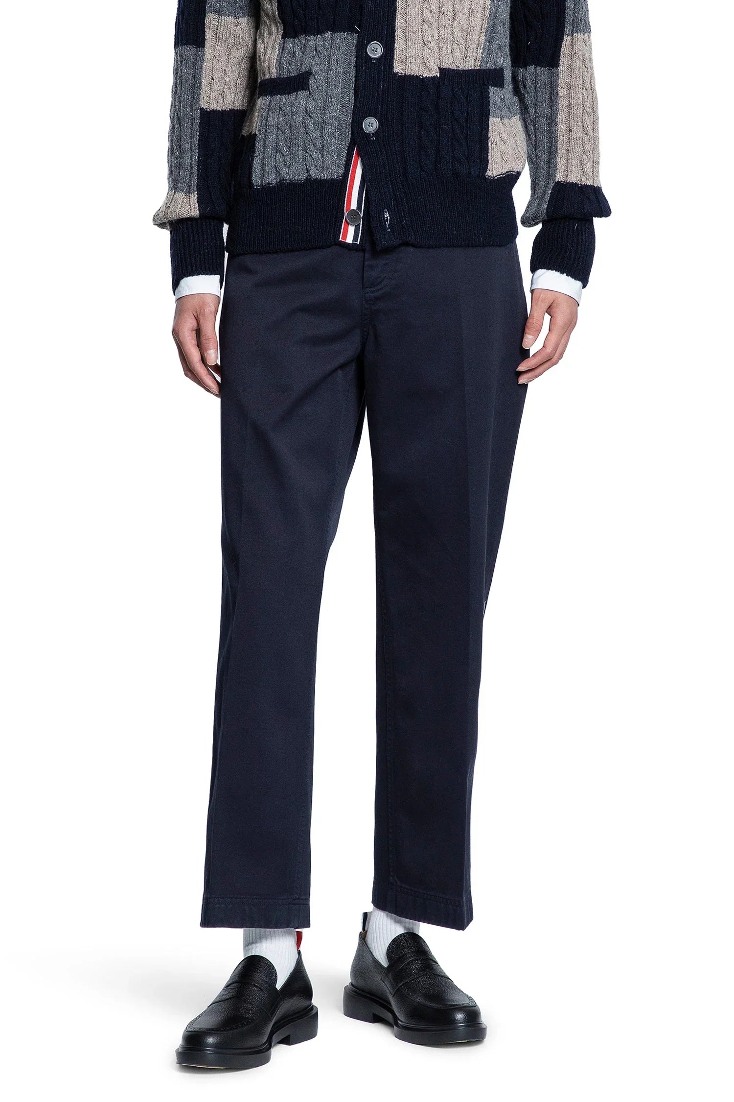 Thom Browne Garment Dyed Chino Trousers in Cotton Twill