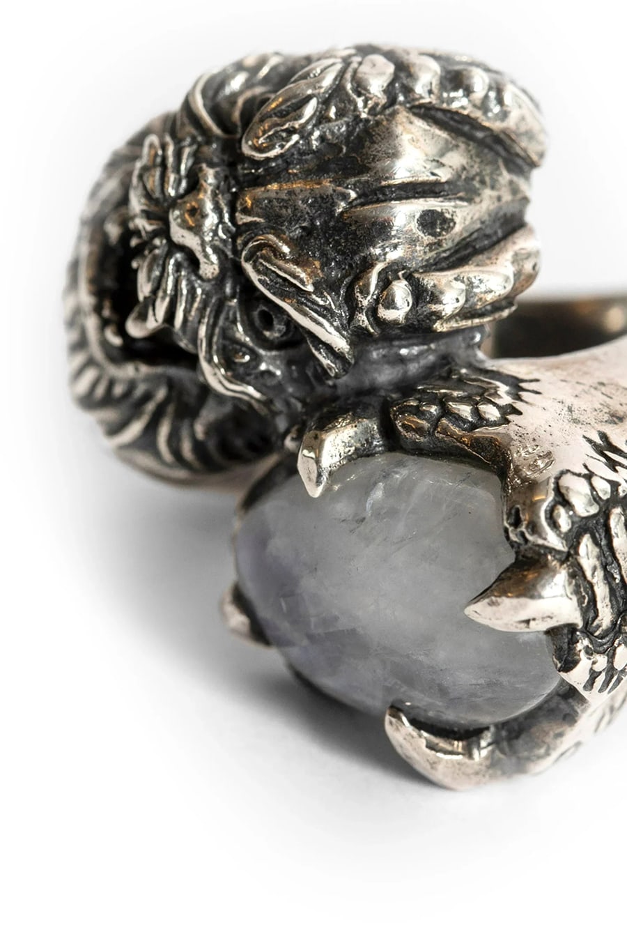 KD2024 RING DRAGON 1 STONE MOONSTONE, view 4