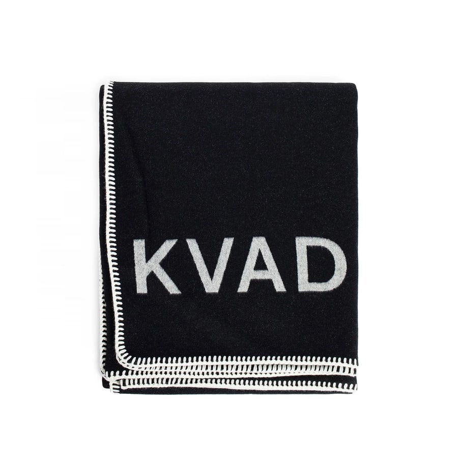KVADRAT/ RAF SIMONS Raf Simons collaboration Double Face logo blanket, view 4