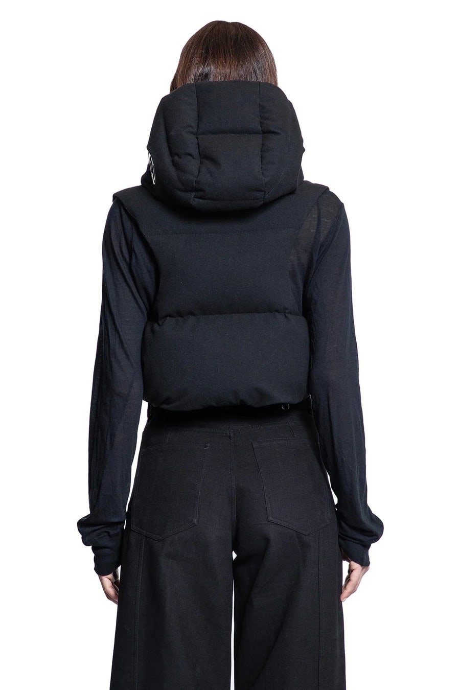 MONCLER GENIUS Alexia Cropped Hooded Down Vest, view 3