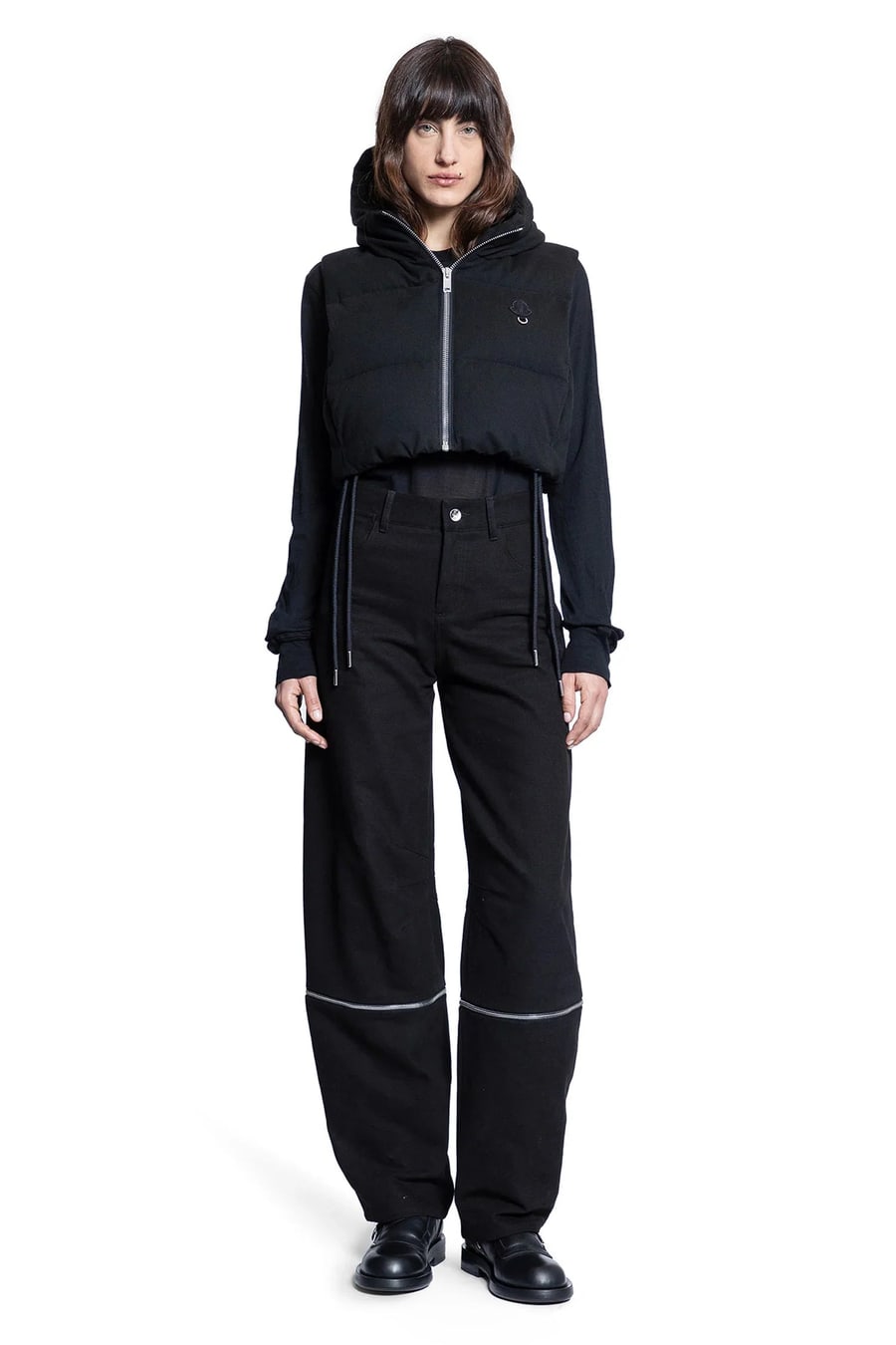 MONCLER GENIUS Alexia Cropped Hooded Down Vest, view 5