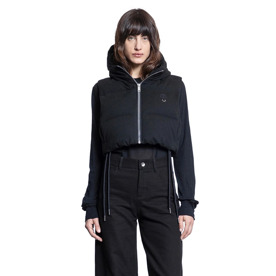 MONCLER GENIUS Alexia Cropped Hooded Down Vest, view 6