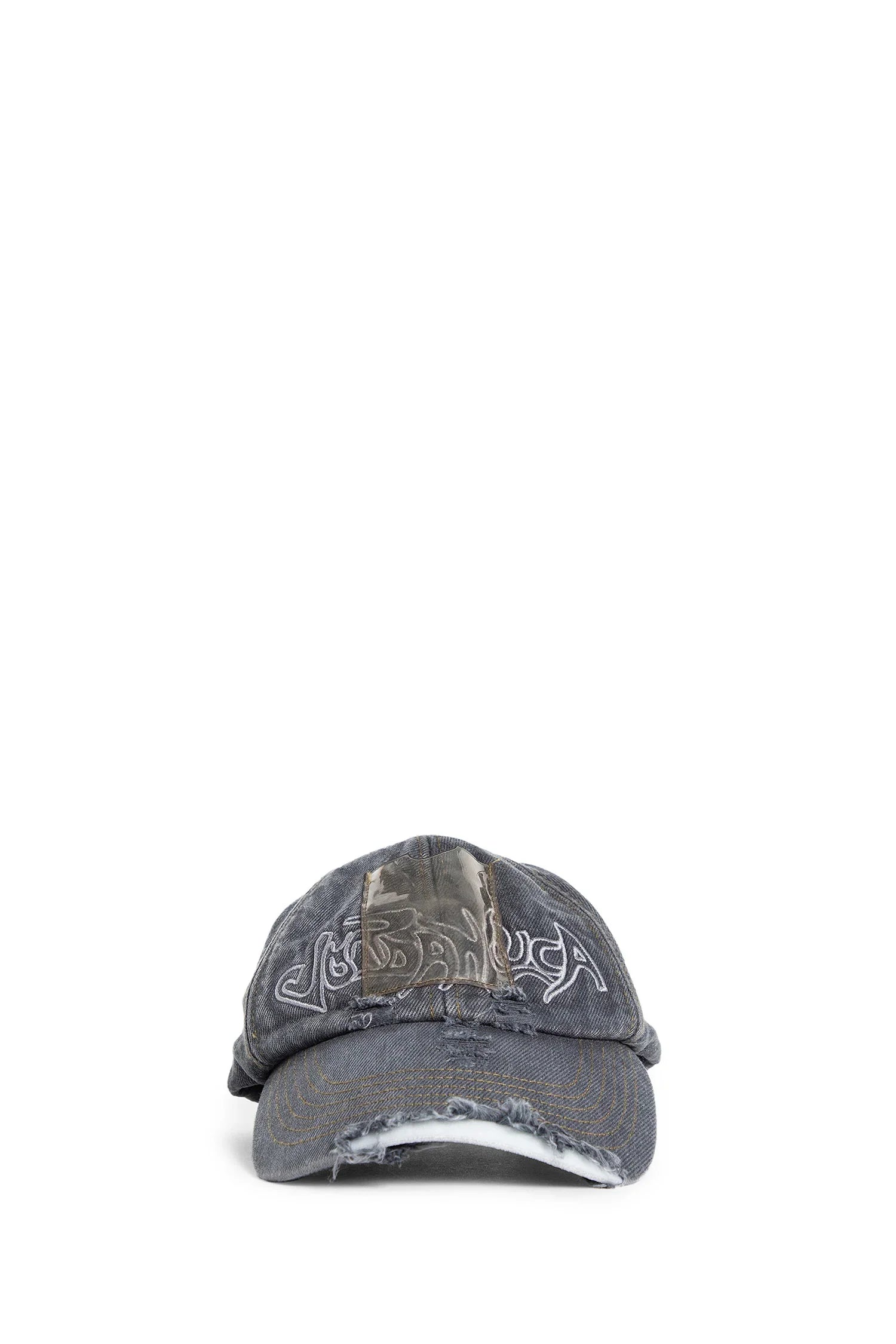 JORDANLUCA Distressed denim baseball cap