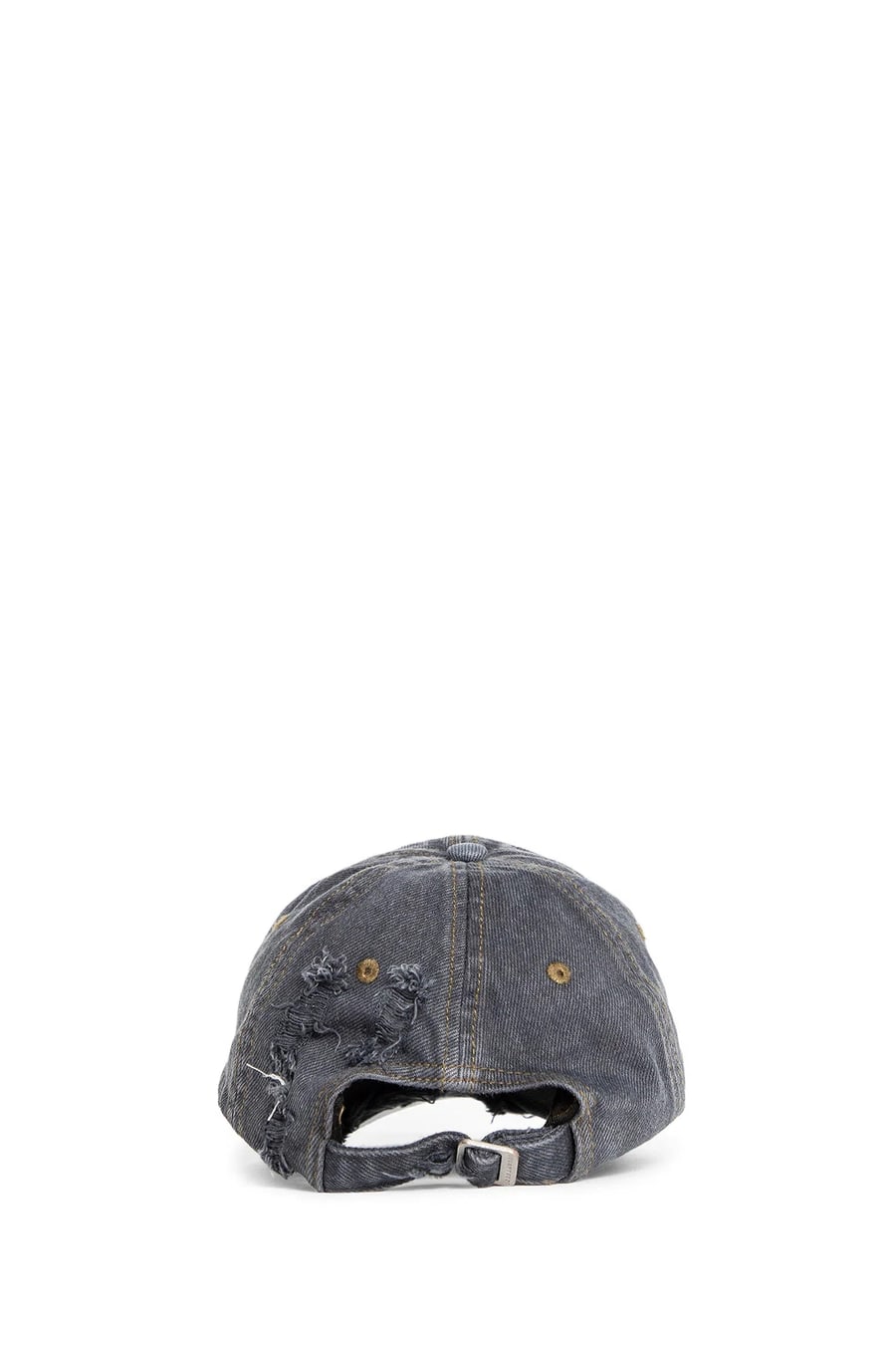 JORDANLUCA Distressed denim baseball cap, view 3