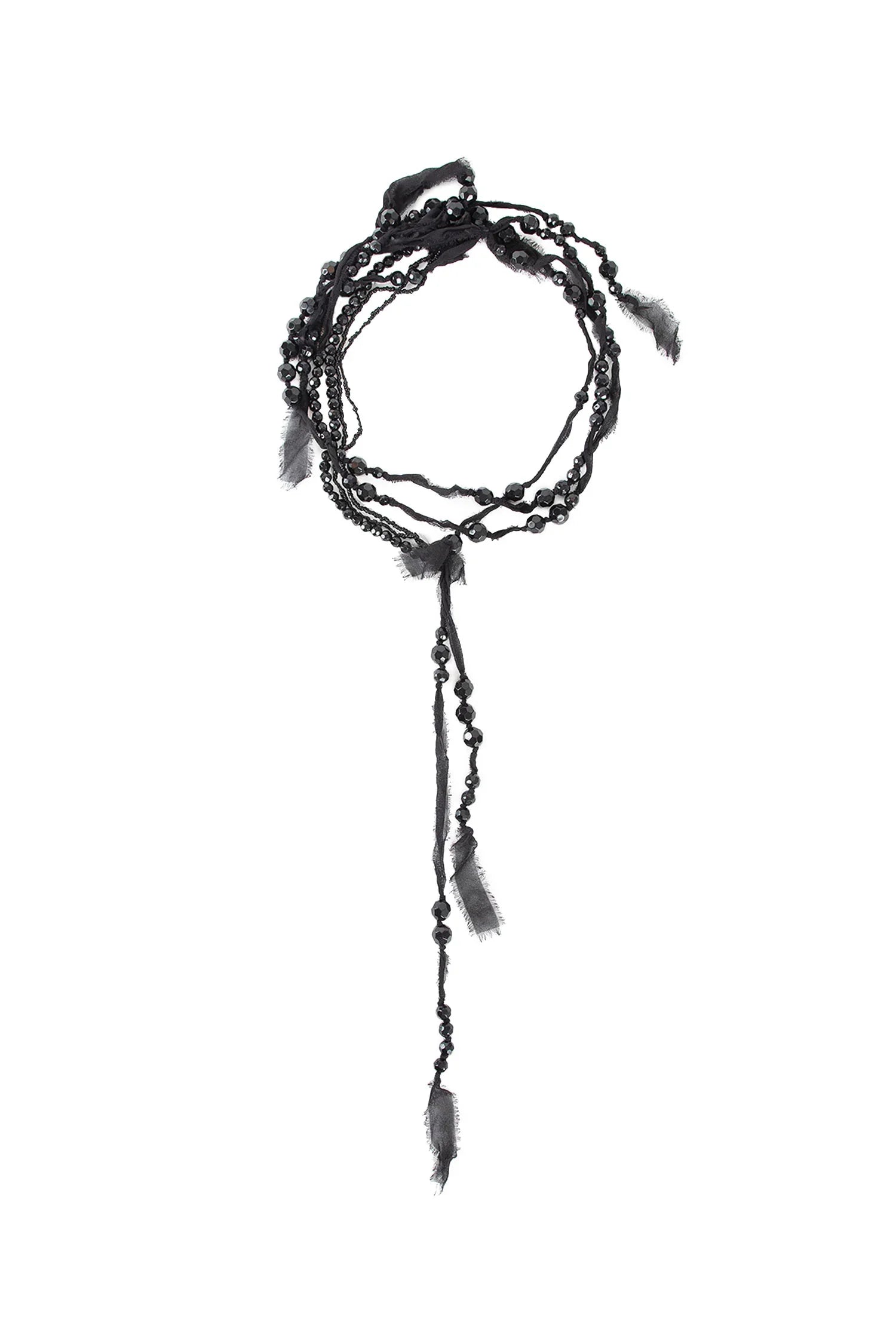 KUNDO K- 170 Glass Beads and Silk Muslin Neck Piece
