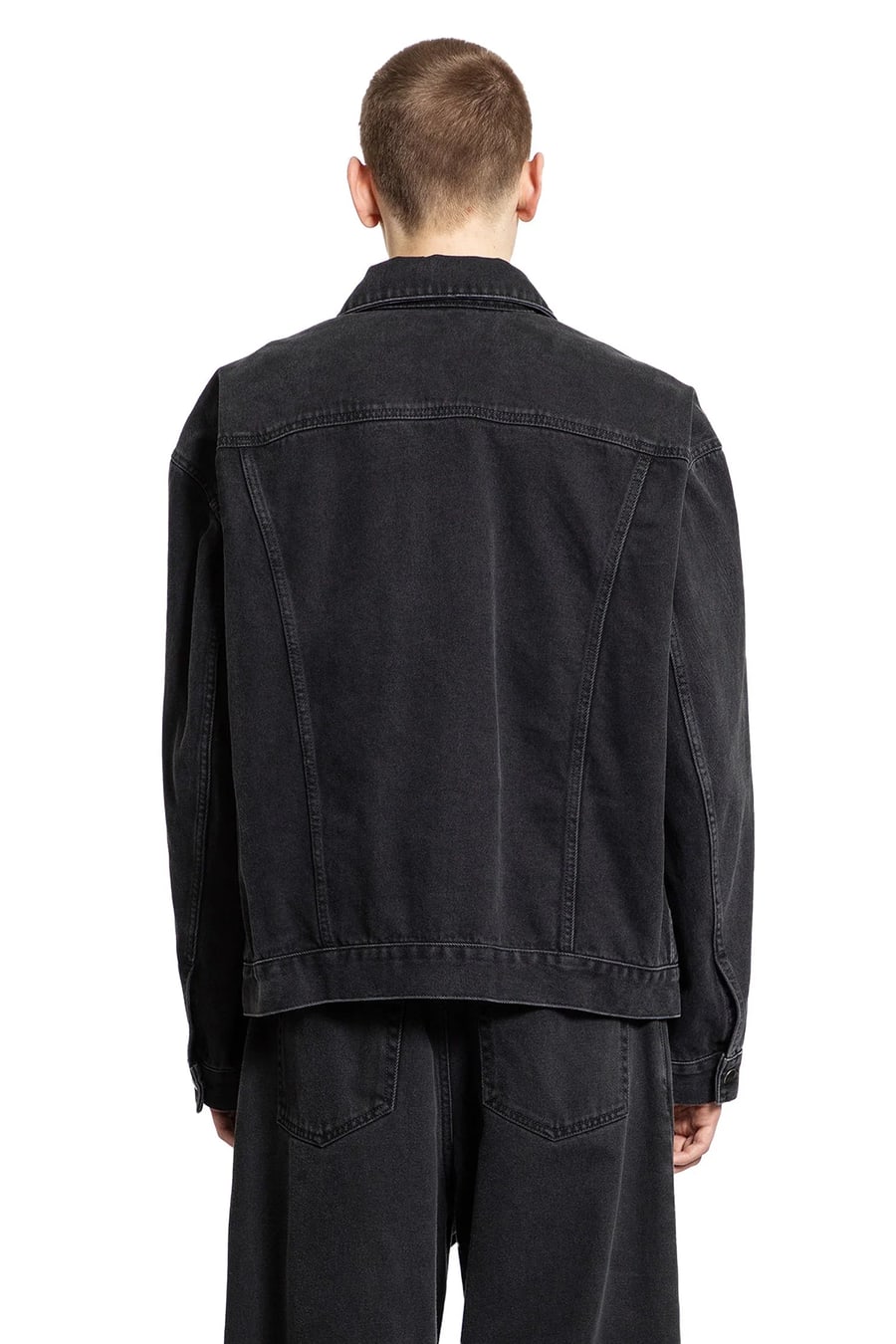 Ann Demeulemeester Patrick High-Comfort Denim Jacket, view 4
