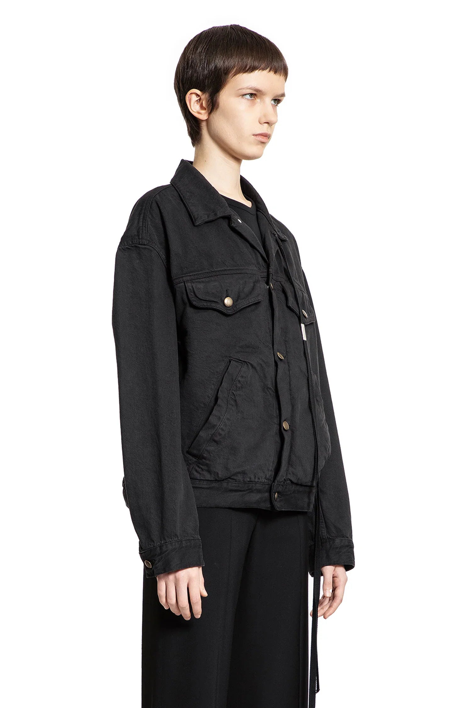 Ann Demeulemeester Marthe 5 Pocket High-Comfort Denim Jacket, view 2
