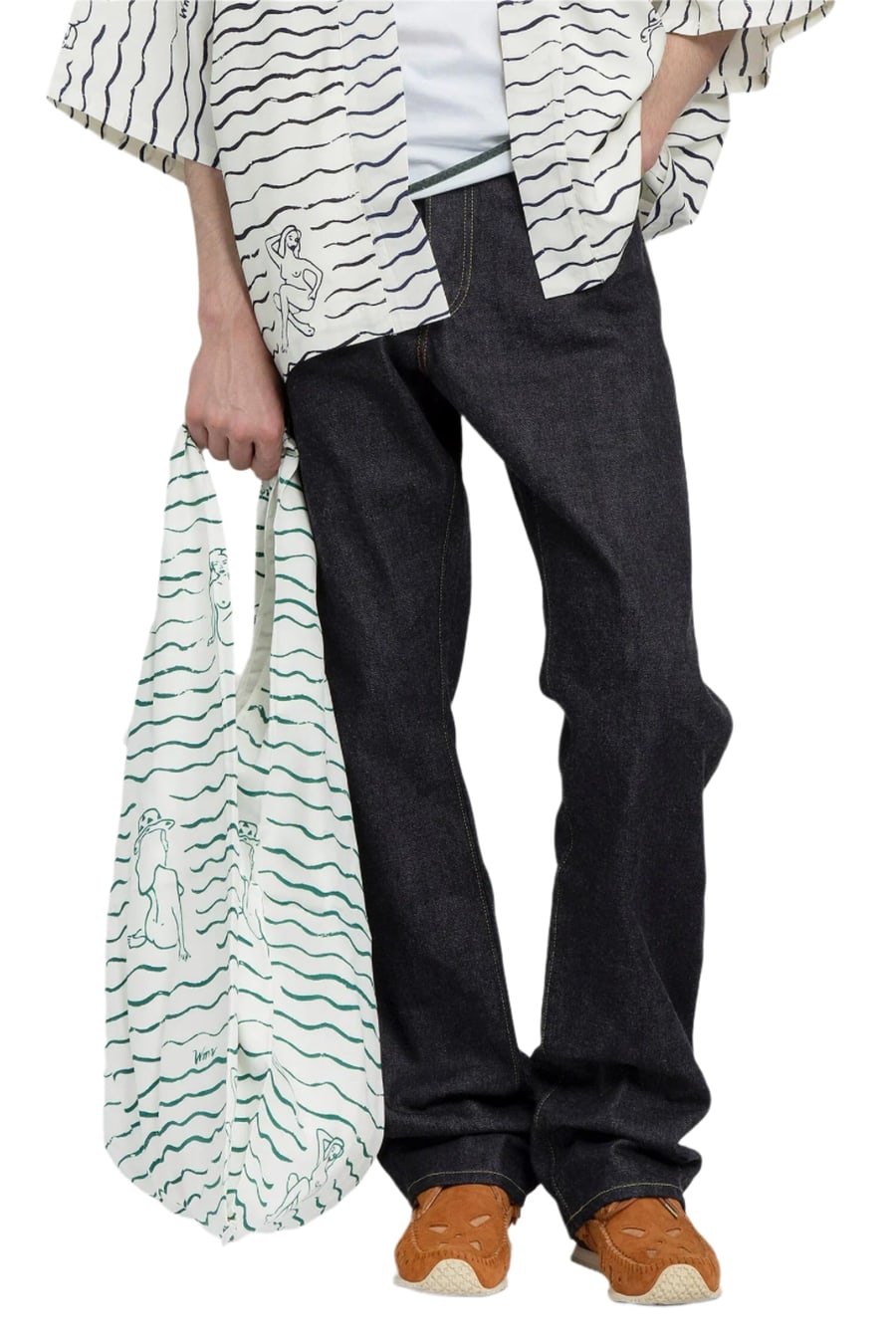 VISVIM VISVIM MAN GREEN TOTE BAGS, view 5