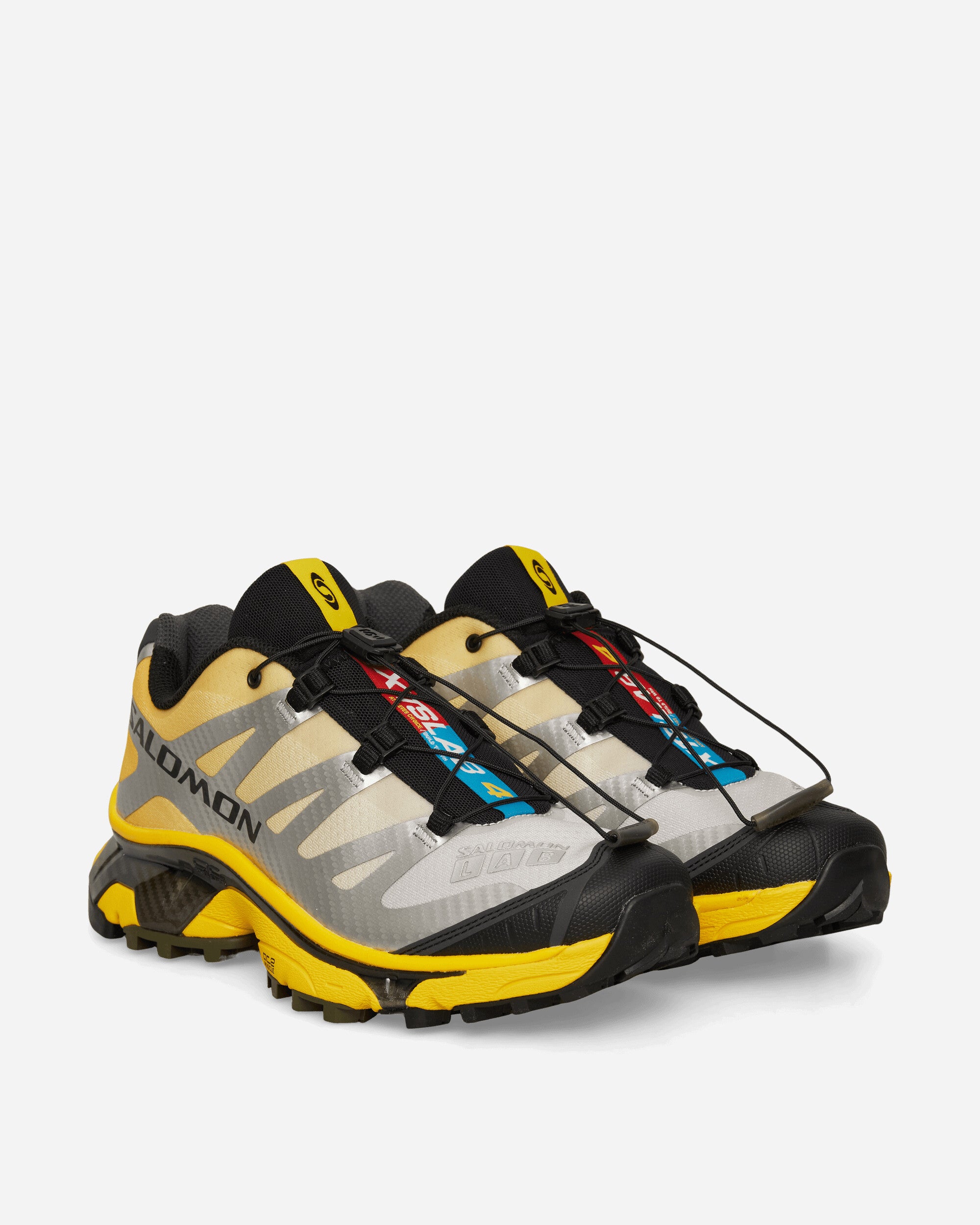 Salomon XT-4 OG Sneakers Silver / Black / Lemon, view 2