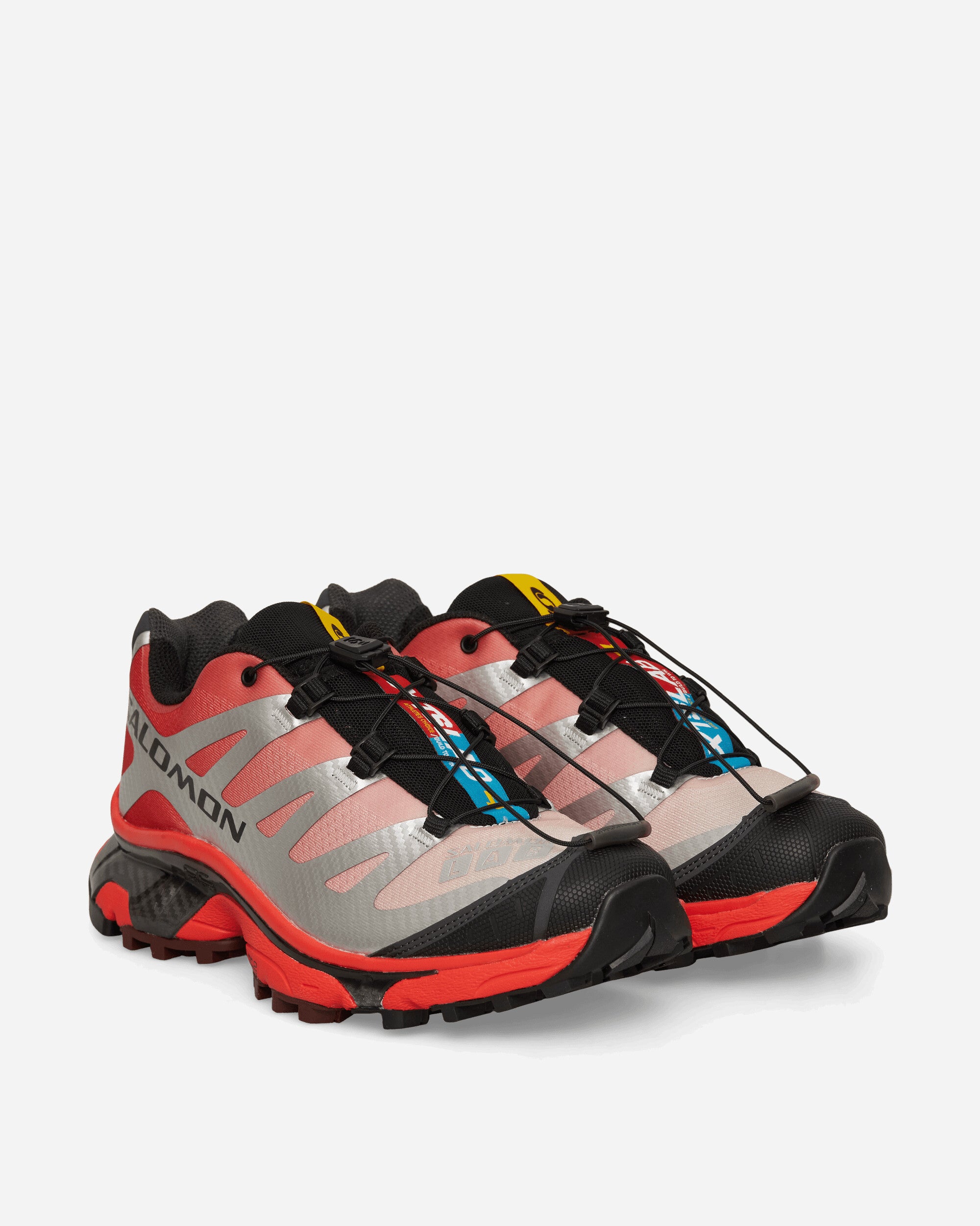 Salomon XT-4 OG Sneakers Silver / Black / Fiery Red, view 2