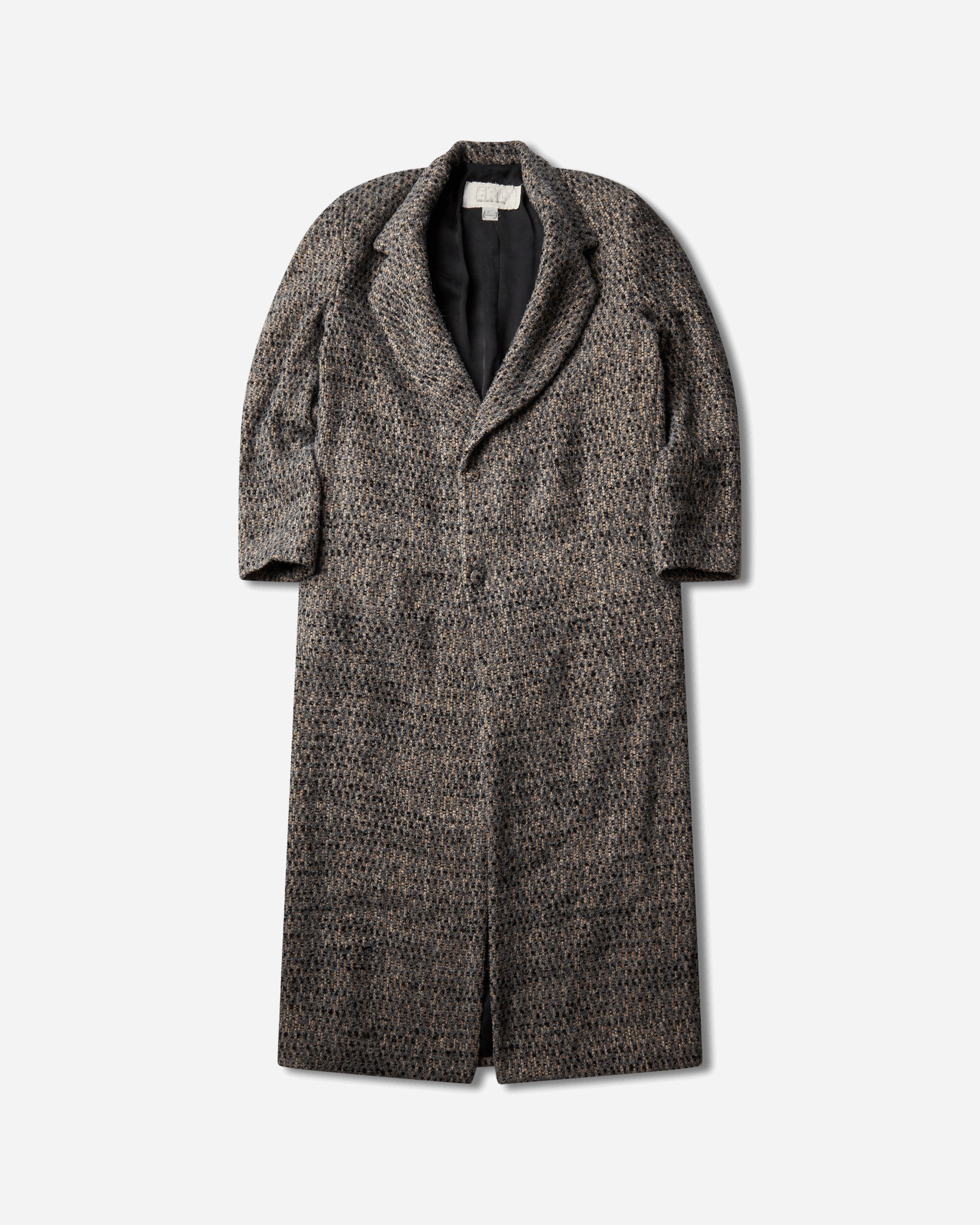 ERL Textured Wool Overcoat Grey