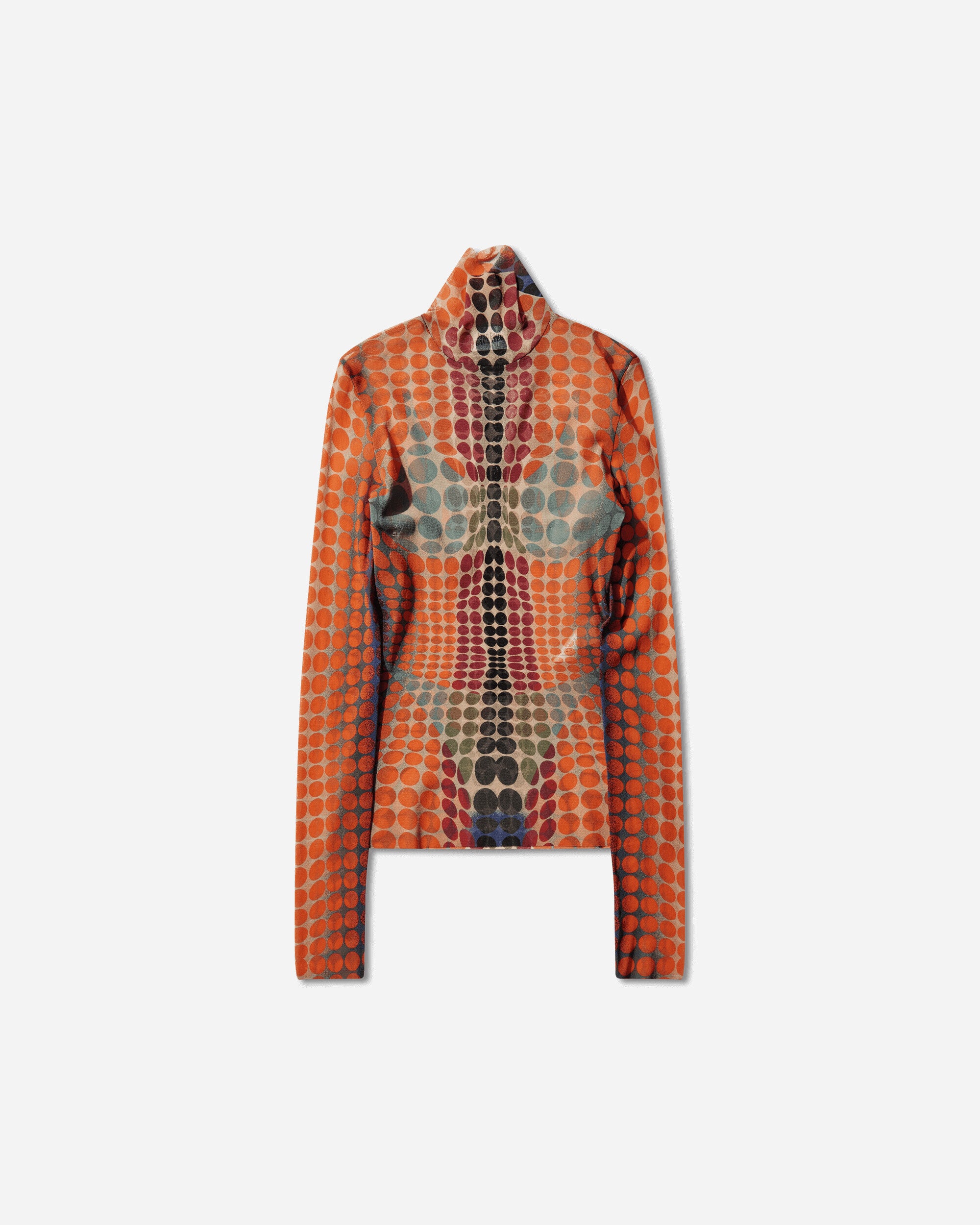 Jean Paul Gaultier Women's Re-Edition Dots Mesh Top Orange