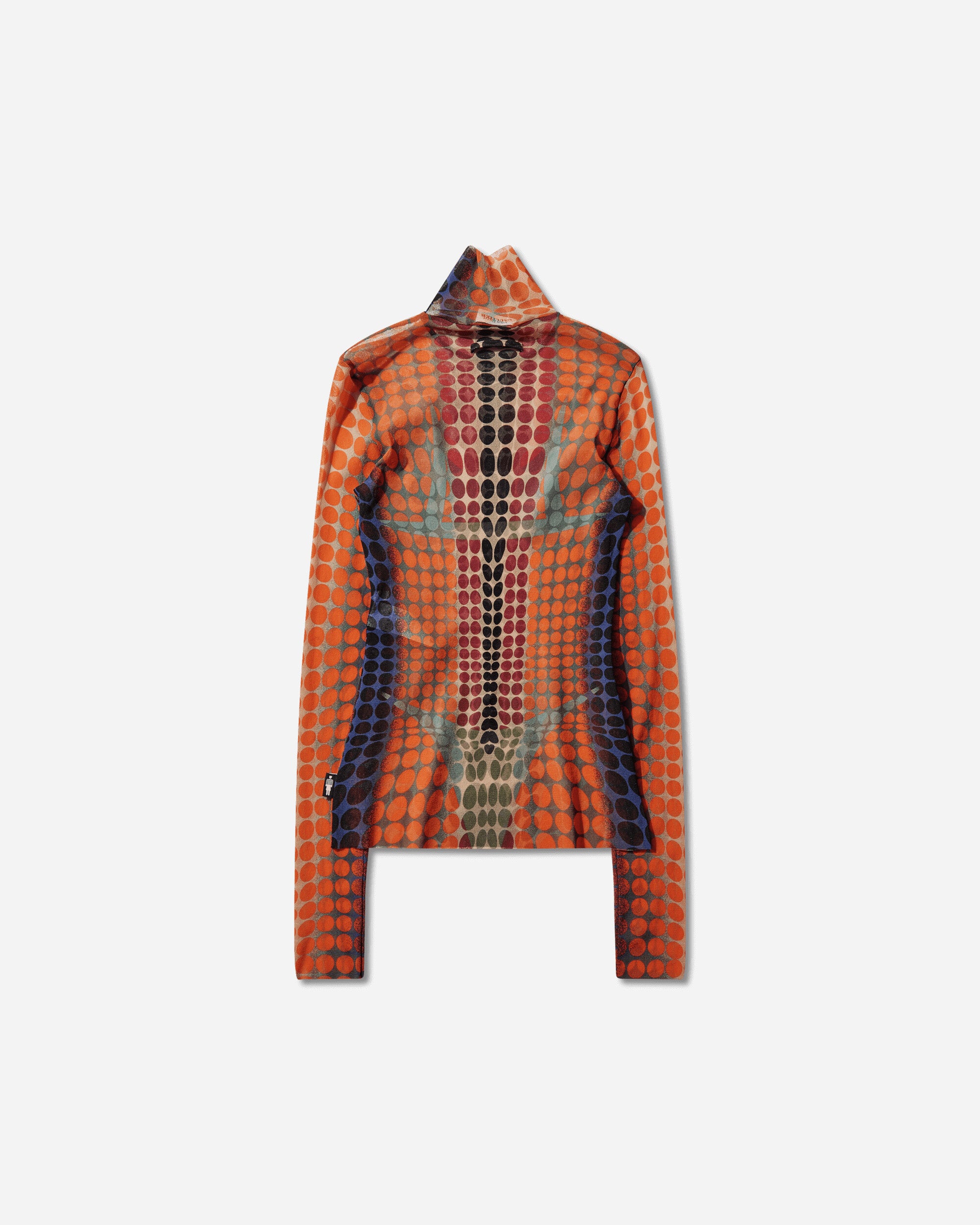 Jean Paul Gaultier Women's Re-Edition Dots Mesh Top Orange, view 2