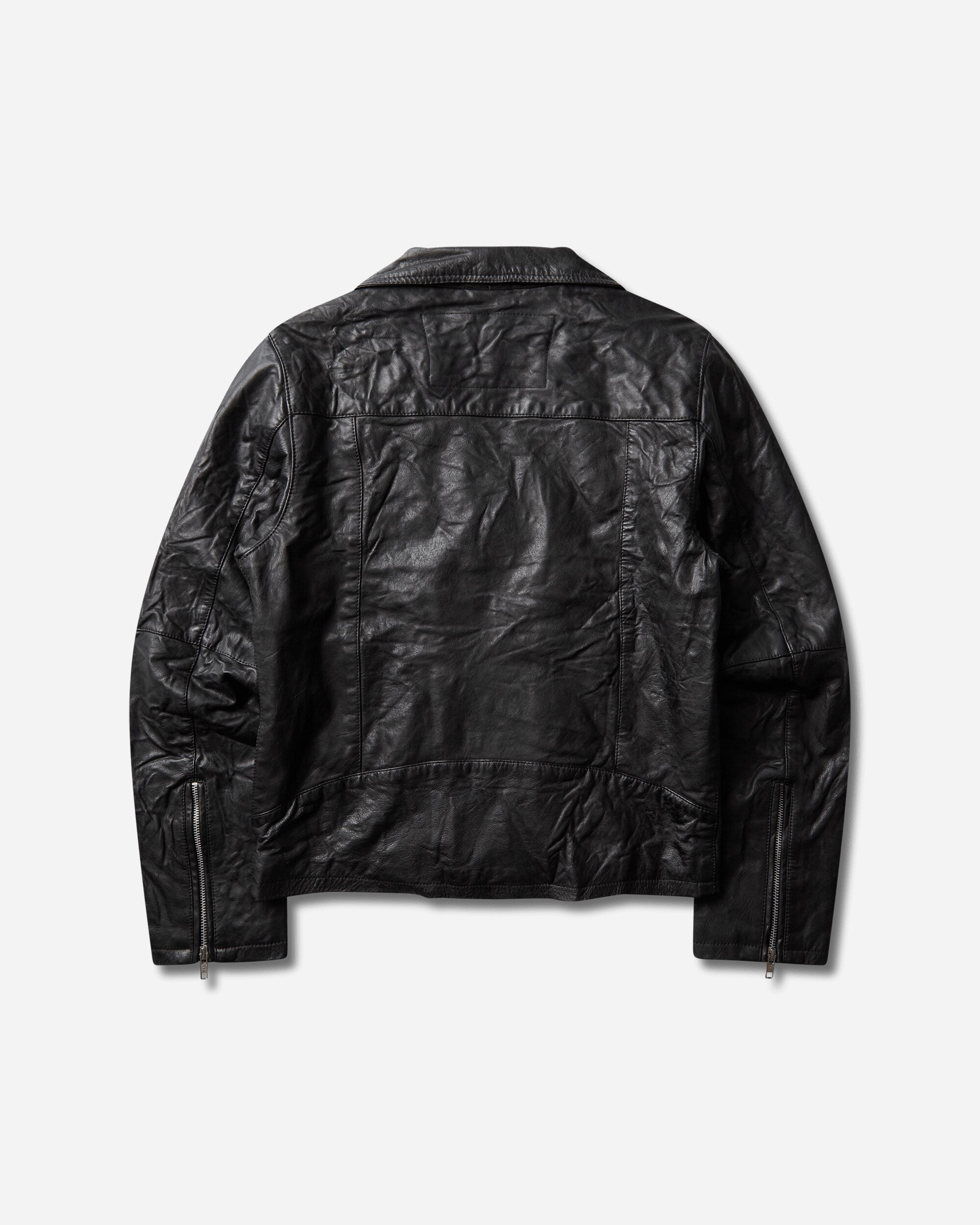 Racer Worldwide Men's Biker Leather Jacket Black, view 2