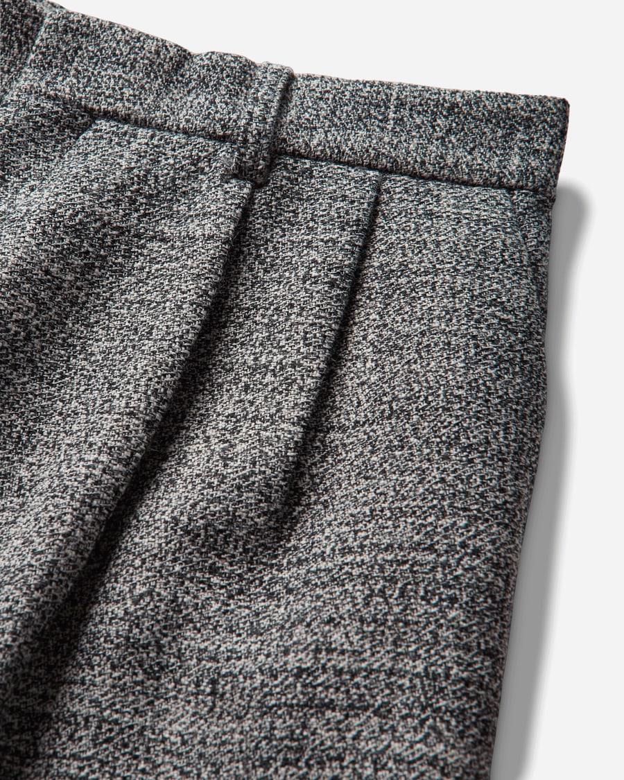 ERL Tweed Pants Black / White, view 3