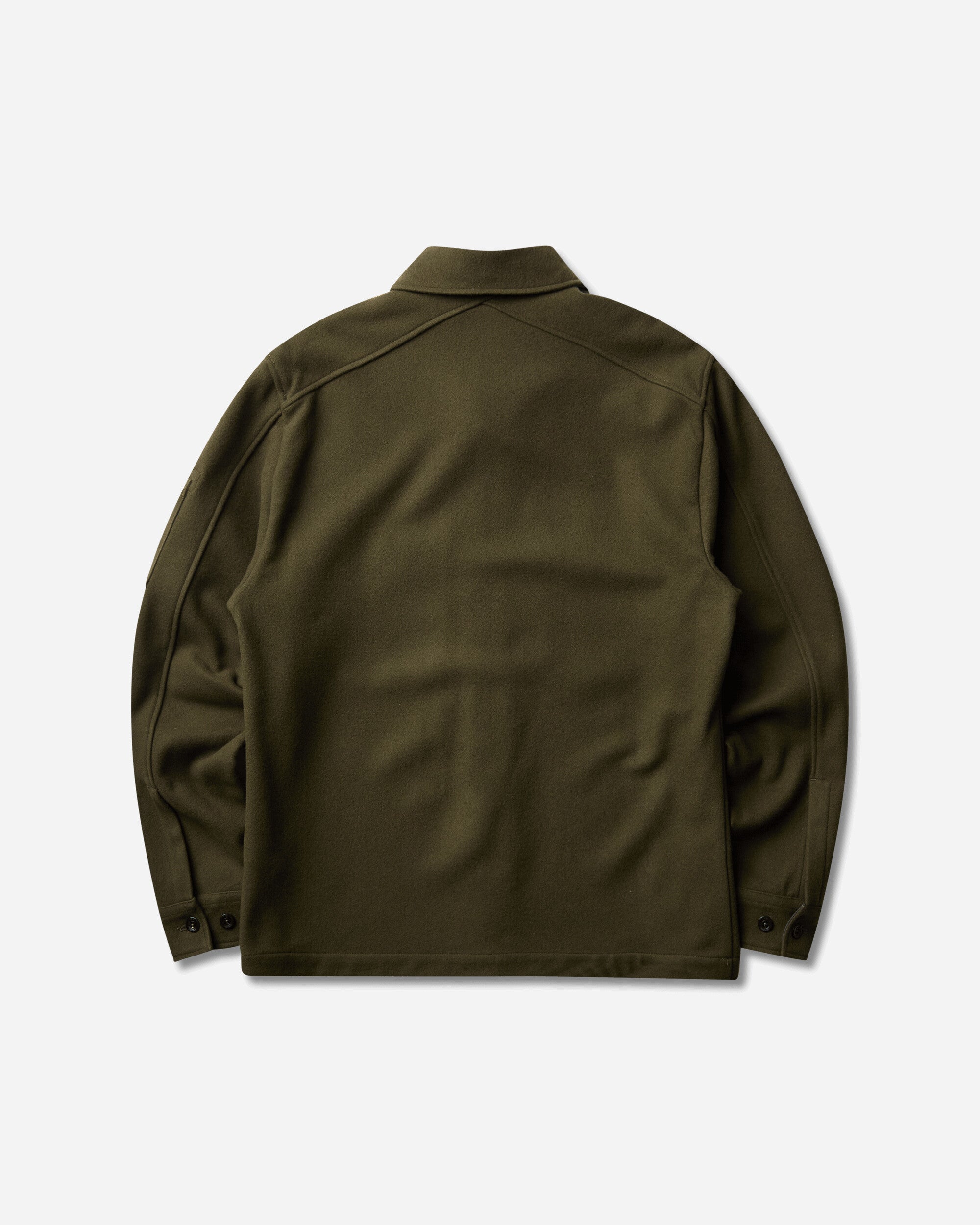 C.P. Company Men's Felted Wool Overshirt Ivy Green, view 2