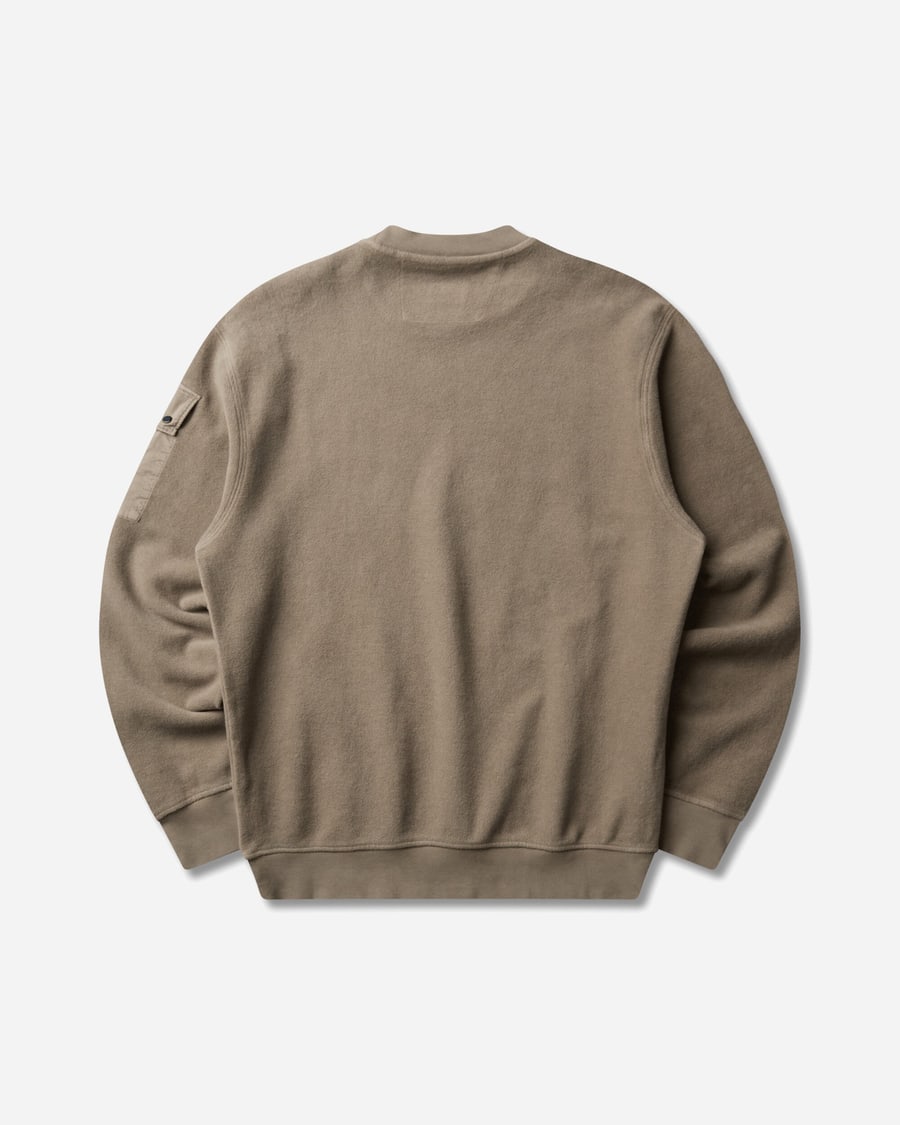C.P. Company Men's Brushed and Emerized Diagonal Fleece Crewneck Sweatshirt Fallen Rock, view 2