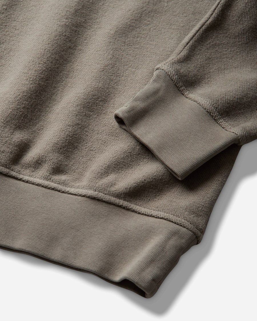 C.P. Company Men's Brushed and Emerized Diagonal Fleece Crewneck Sweatshirt Fallen Rock, view 3