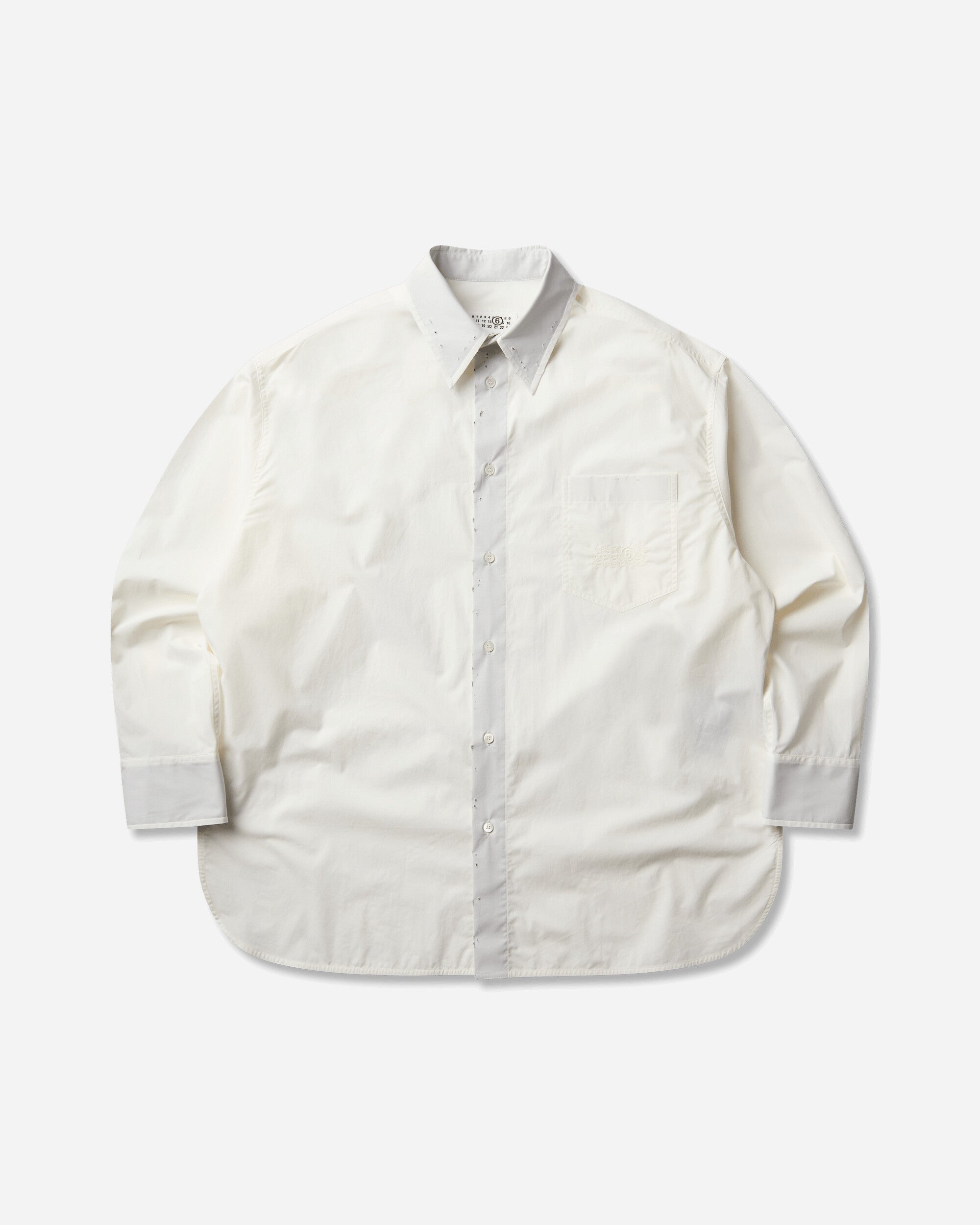 MM6 Maison Margiela Men's Cotton Poplin Shirt Off White