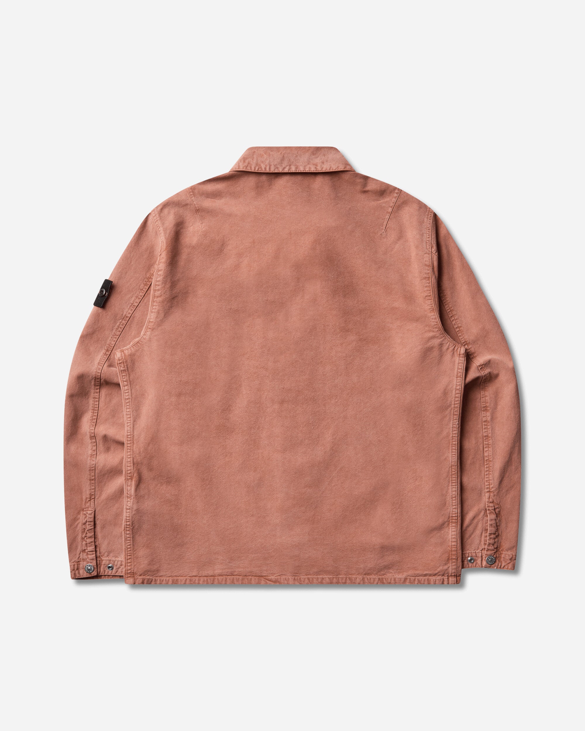 Stone Island Men's Mineral Dyed Panama Cotton Overshirt Brick Red, view 2