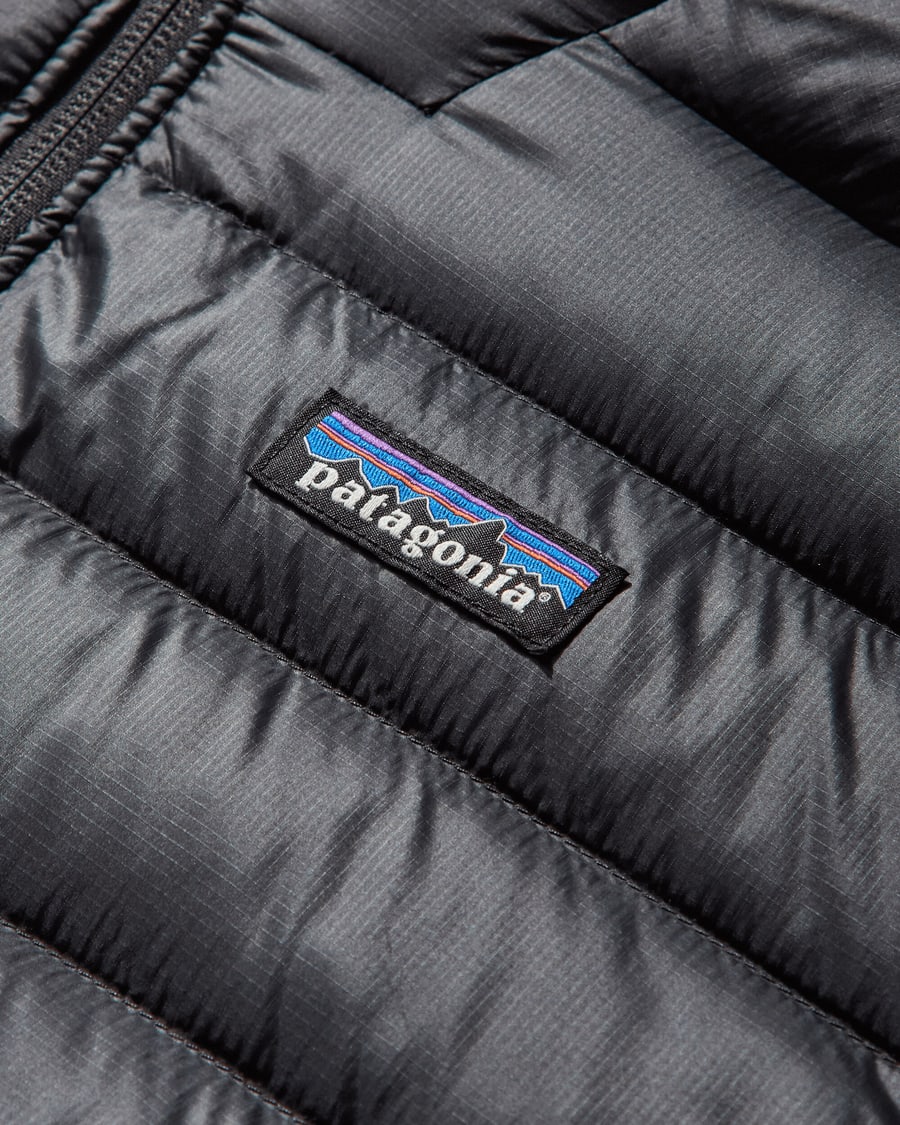 Patagonia Men's Down Sweater Hooded Jacket Black, view 3