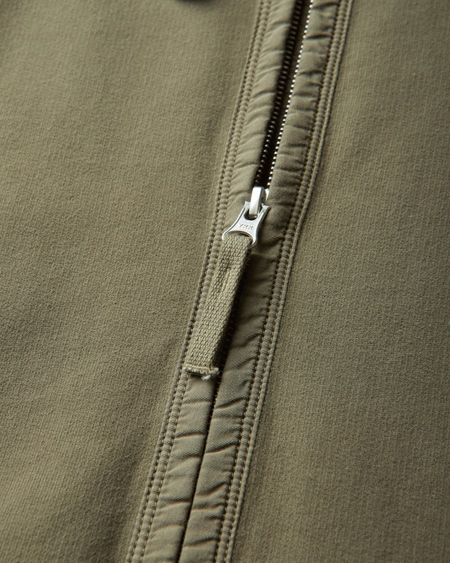 Stone Island Men's Organic Cotton Fleece Zip Hoodie Military Green, view 4