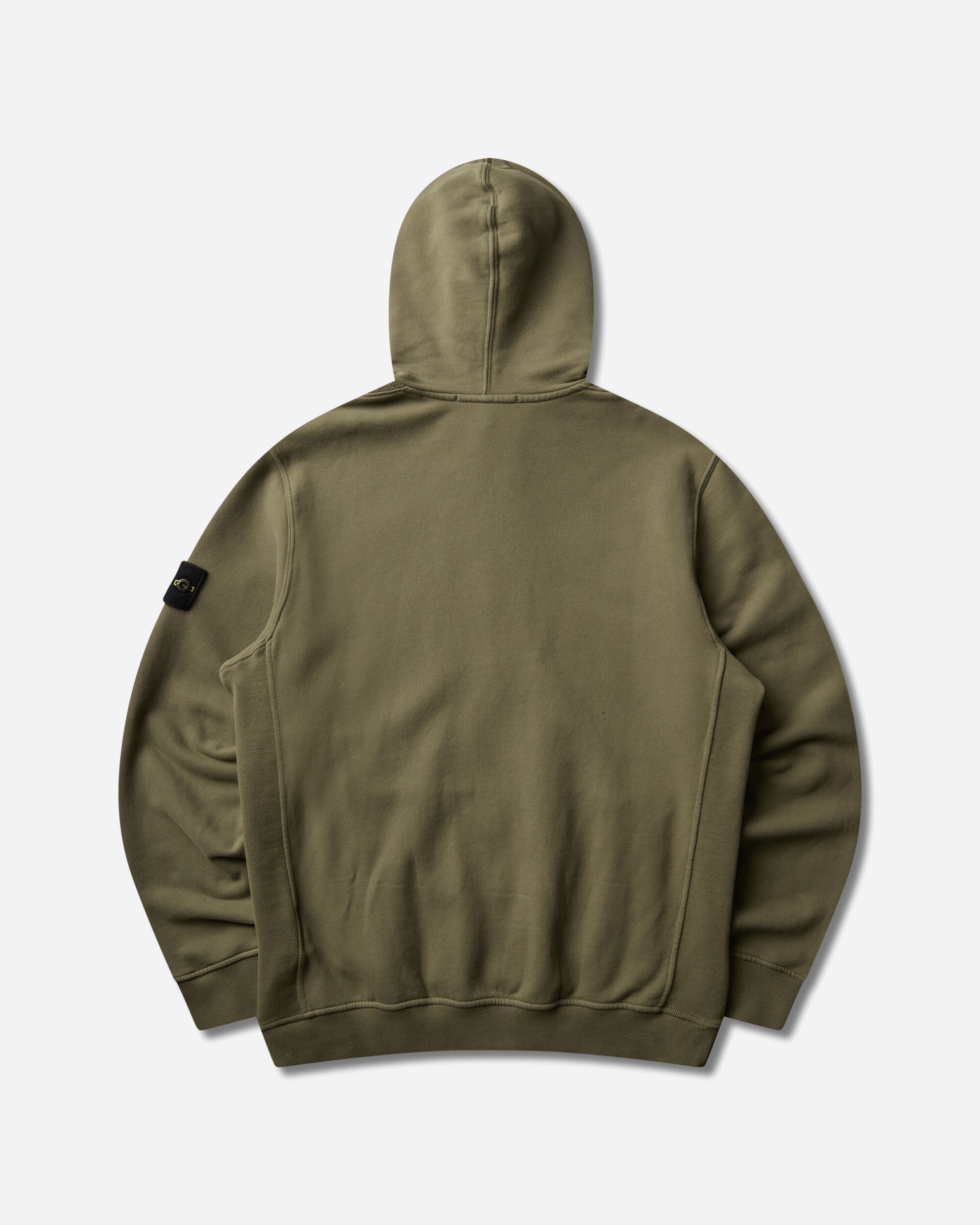 Stone Island Men's Organic Cotton Fleece Zip Hoodie Military Green, view 2