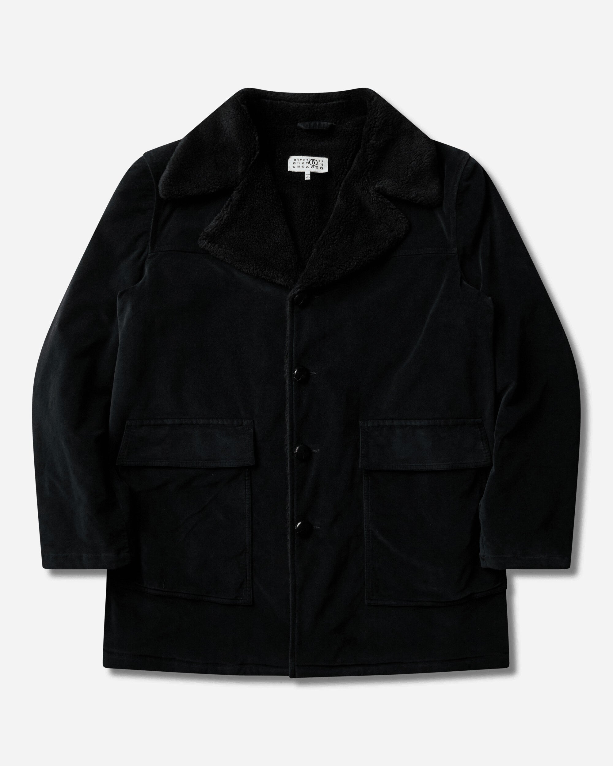 MM6 Maison Margiela Men's Cotton Caban Jacket Black