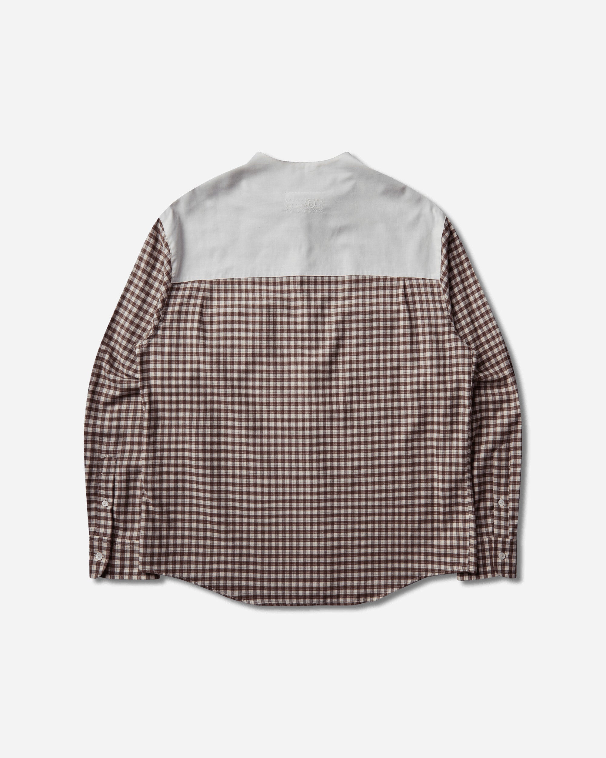 MM6 Maison Margiela Men's Checkered Flannel Shirt Brown / Off White, view 2