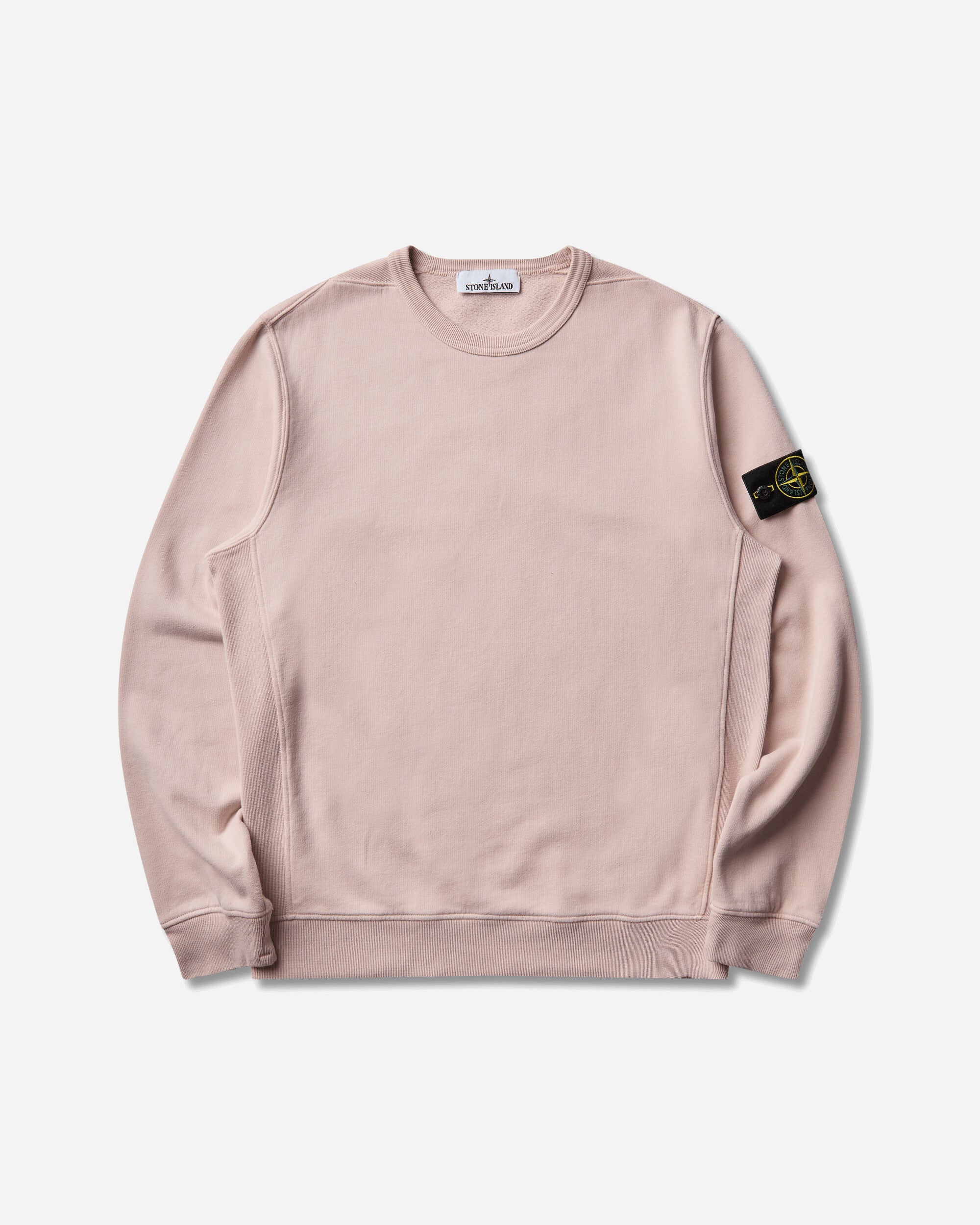Stone Island Men's Organic Cotton Fleece Crewneck Sweatshirt Antique Rose