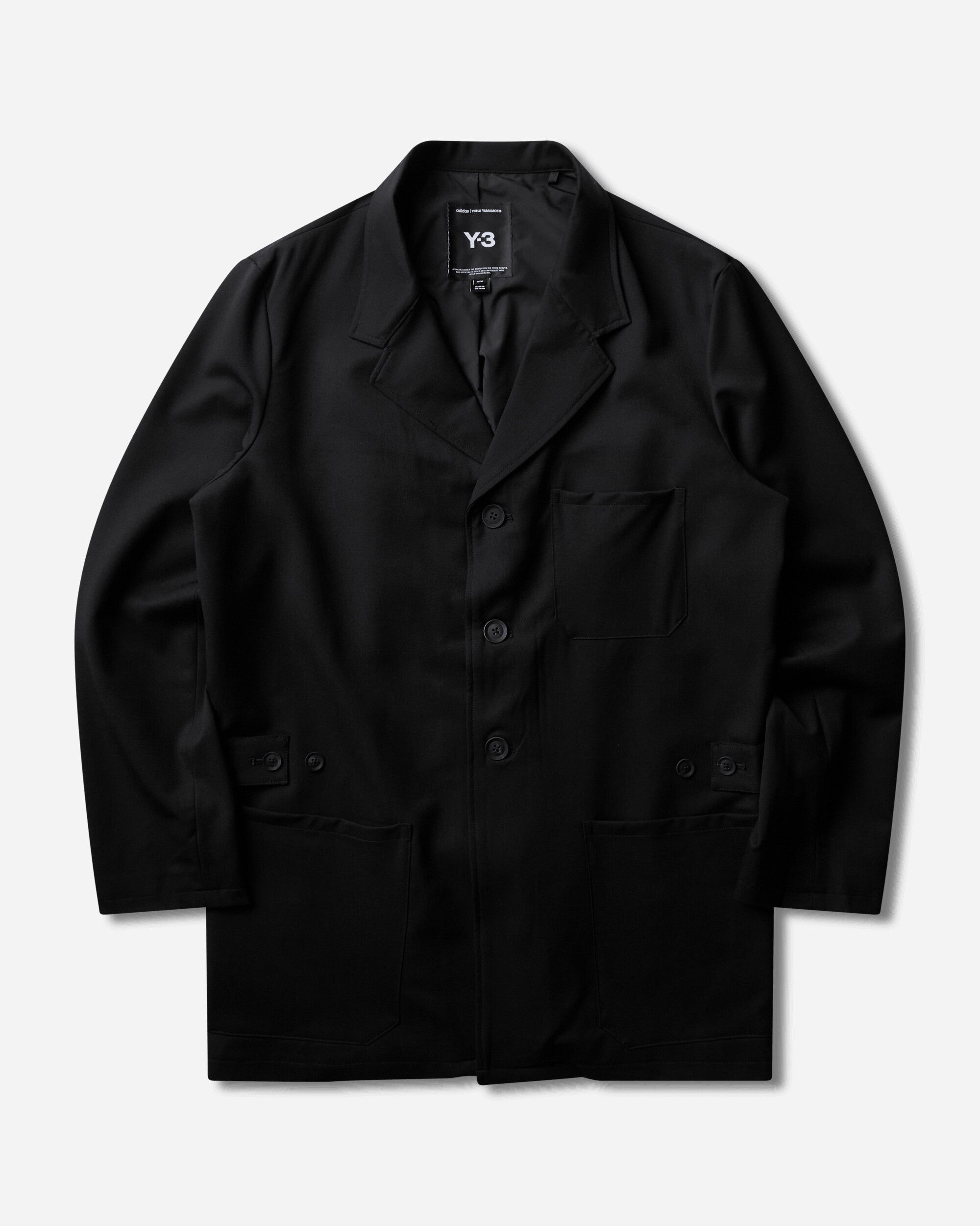 Y-3 Men's Wool Chore Coat Black