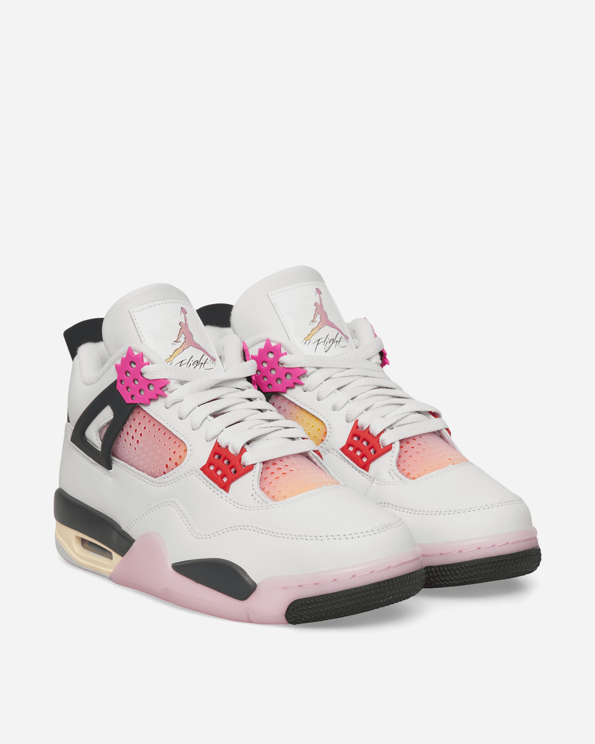 Nike Jordan Air Jordan 4 'Comic' Sneakers Off White / Fire Pink, view 2