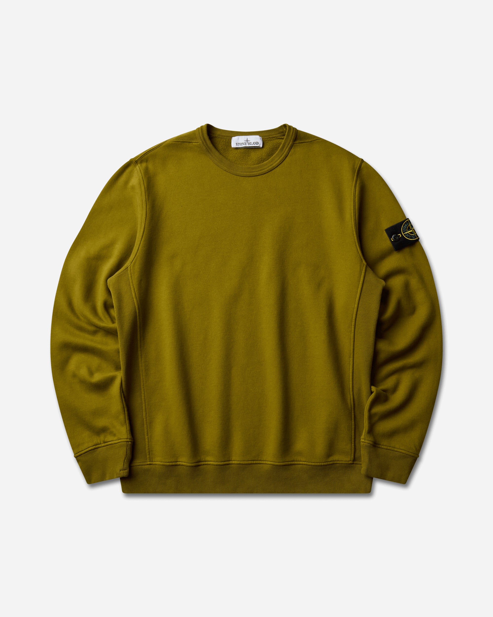 Stone Island Men's Organic Cotton Fleece Crewneck Sweatshirt Cactus