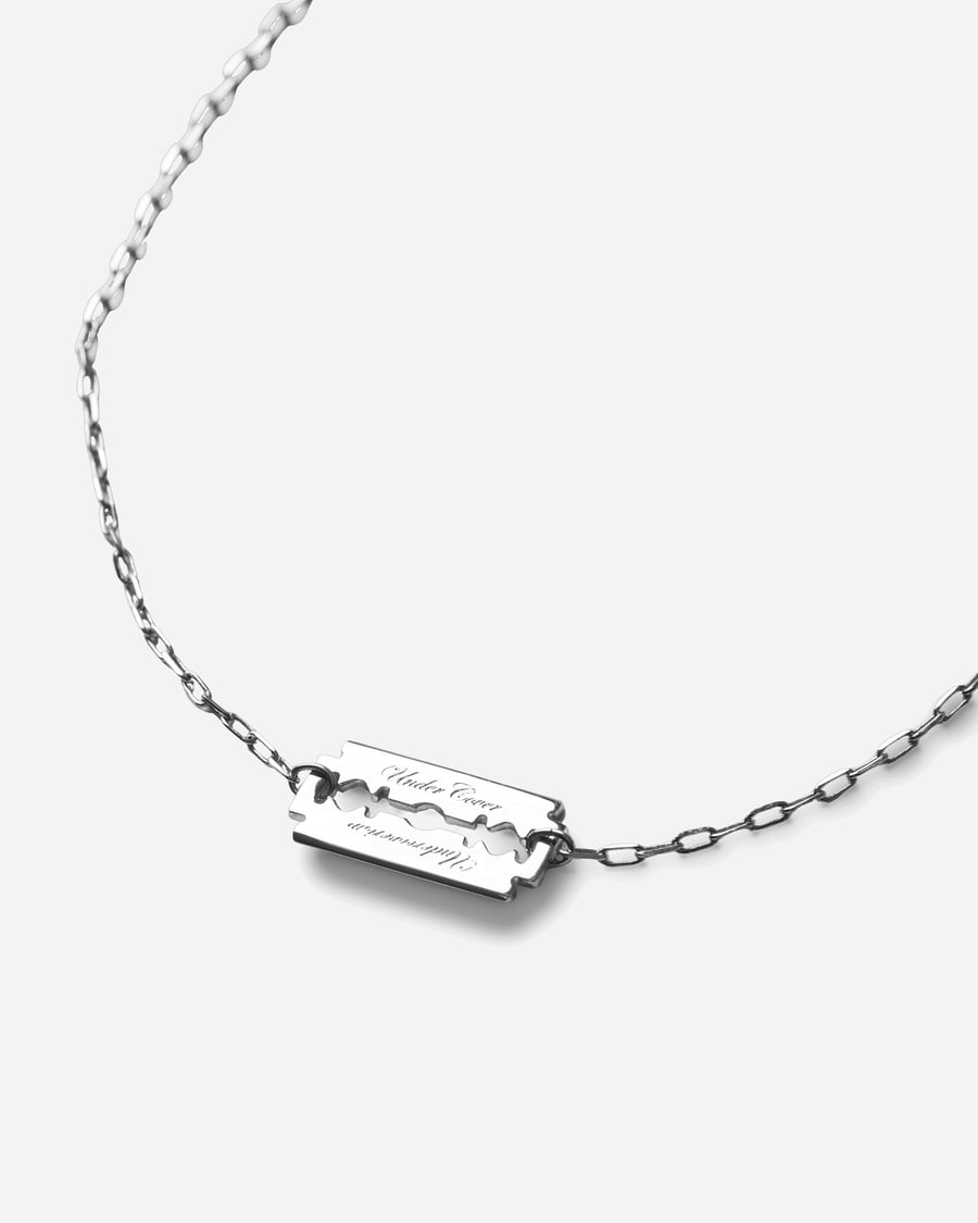 Undercover Razor Blade Neckalce Silver, view 3