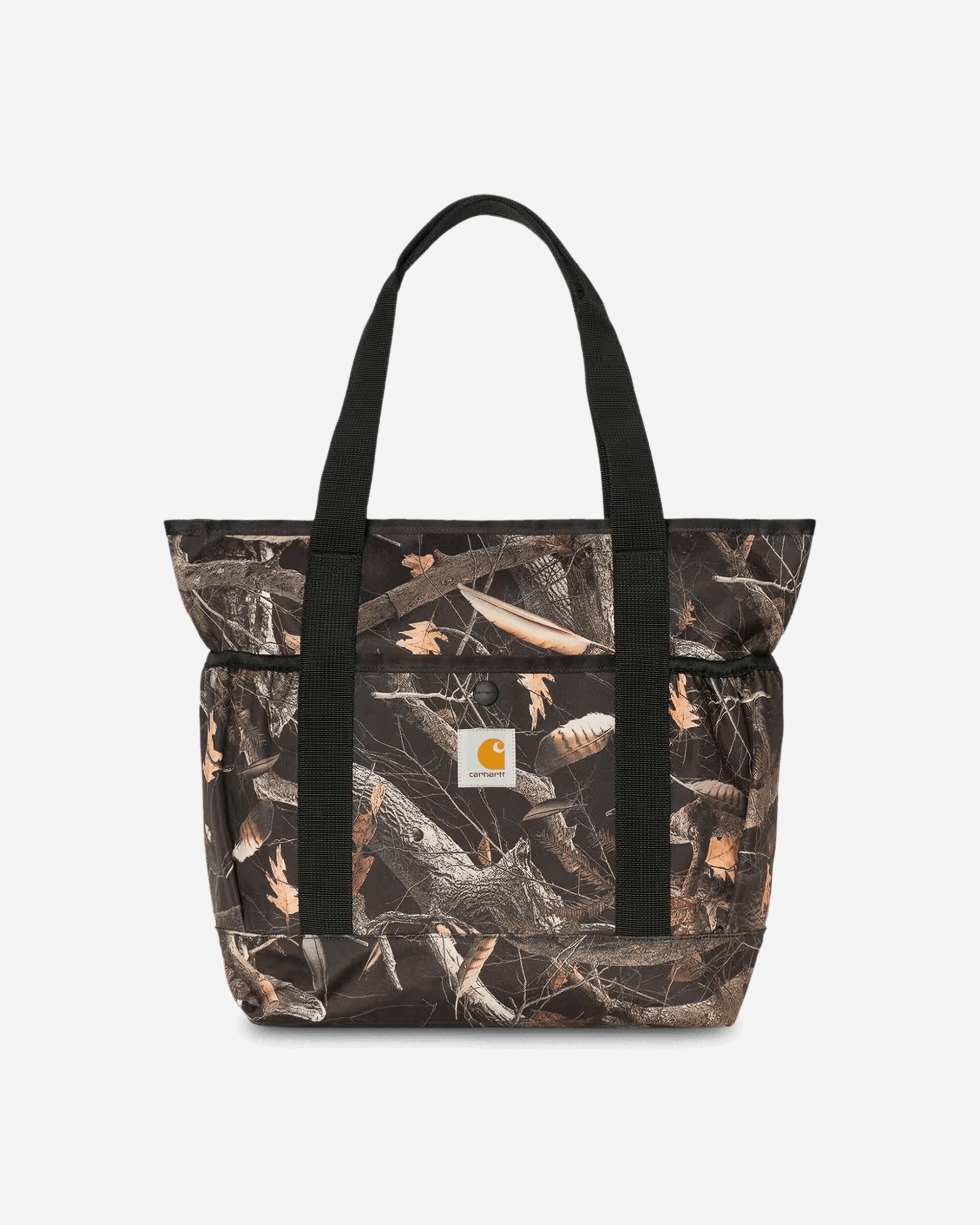 Carhartt WIP Clapton Tote Bag Camo Feather Tree / Black